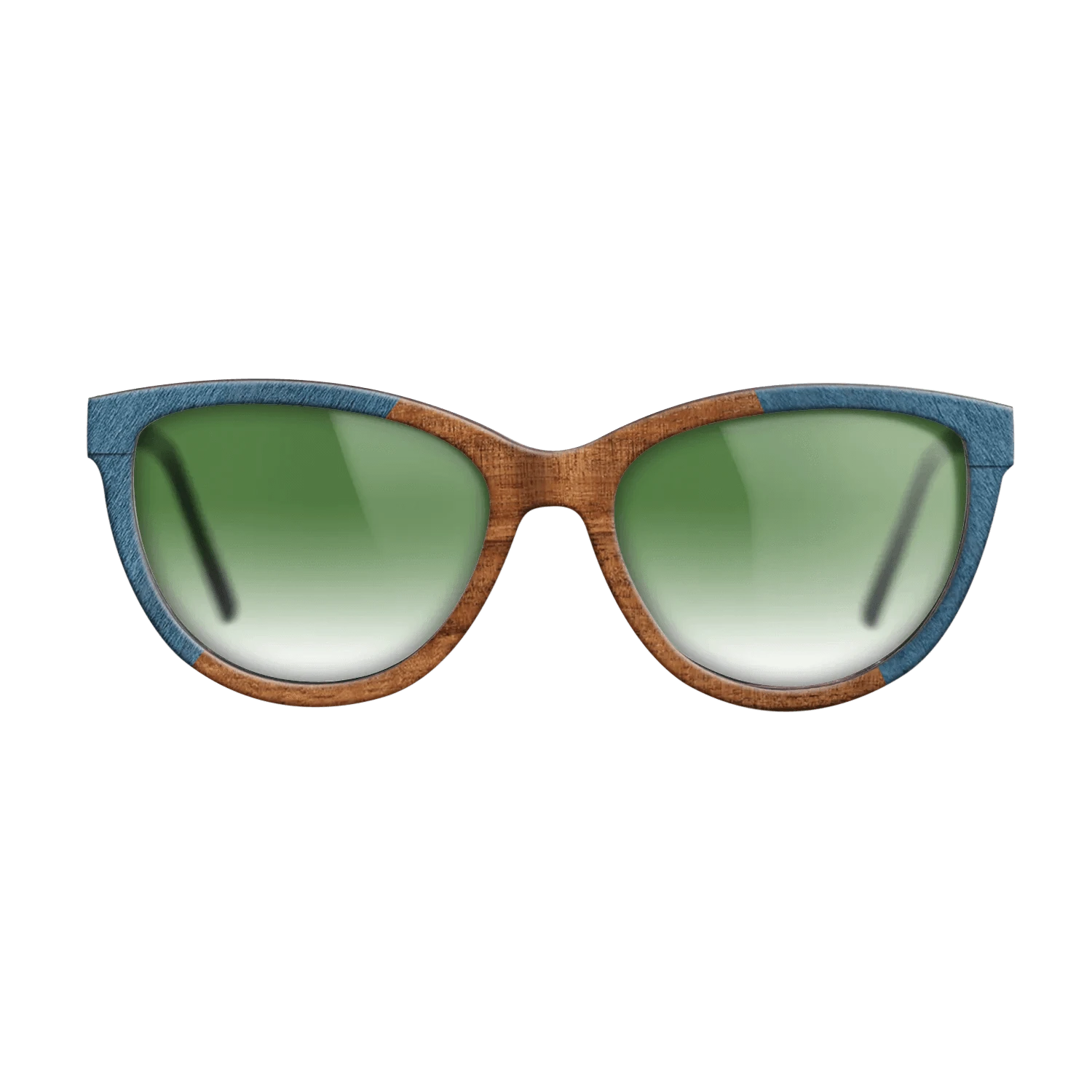 Koa,Poplar Dyed: Blue Denim: Angle Cut - The Maiden - Cat - SIRIS wood optic