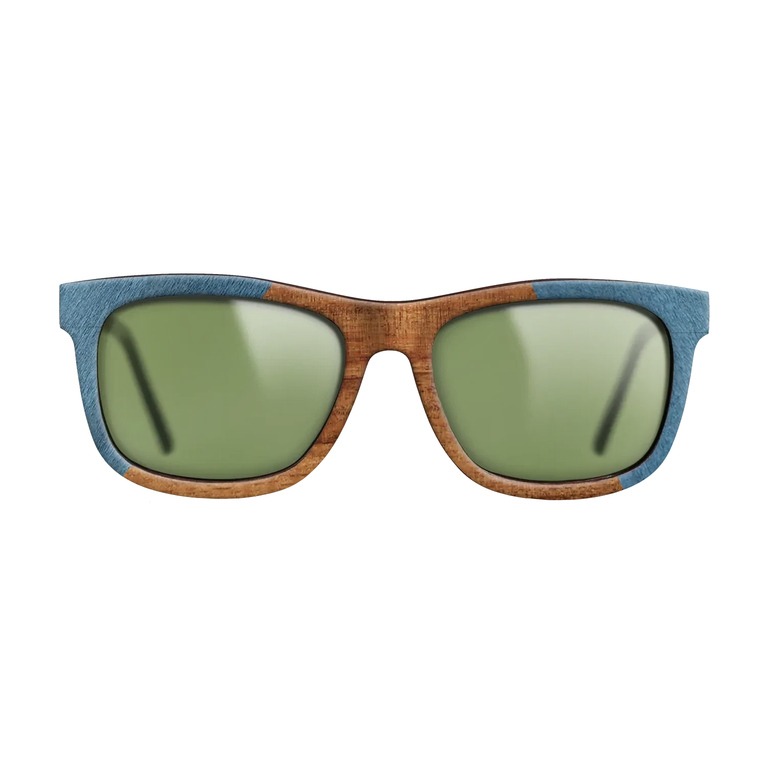 Koa,Poplar Dyed: Blue Denim: Angle Cut - The Hero - Square - SIRIS wood optic