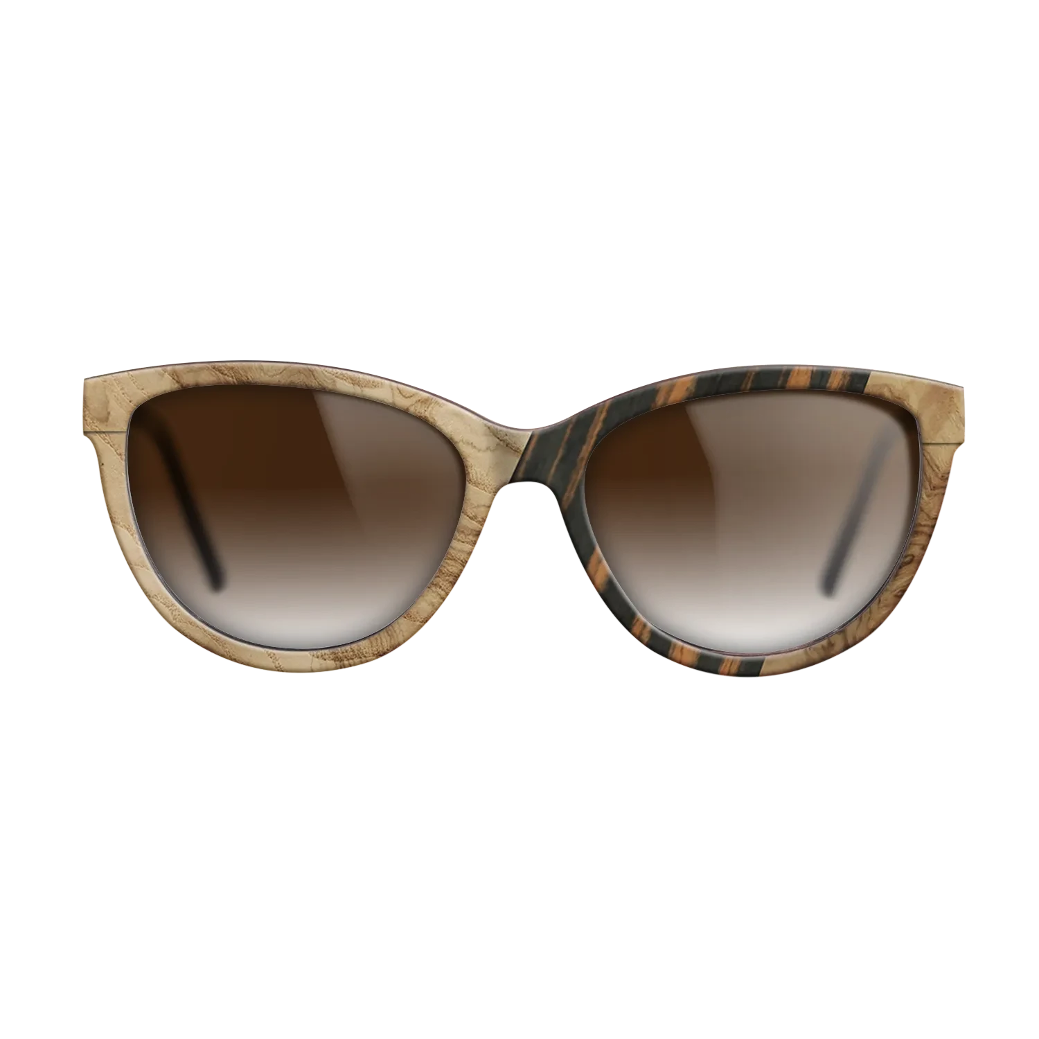 Walnut: Straight Grain,Fumed Oak,Olive Burl,Italian Ebony: Geometric - The Maiden - Cat