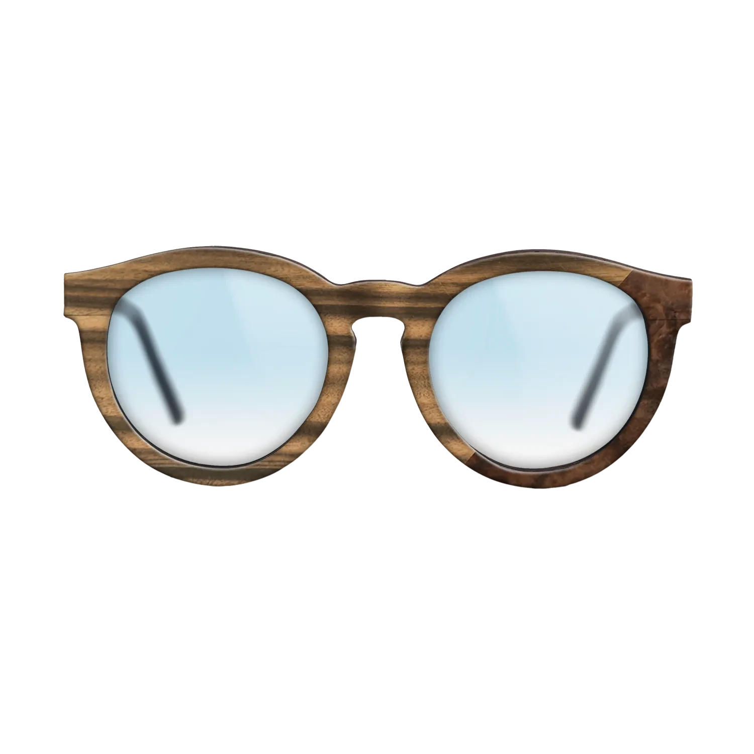 Walnut Burl,Fumed Oak,Louro Preto: Angle Cut - The Rebel - Round - SIRIS wood optic
