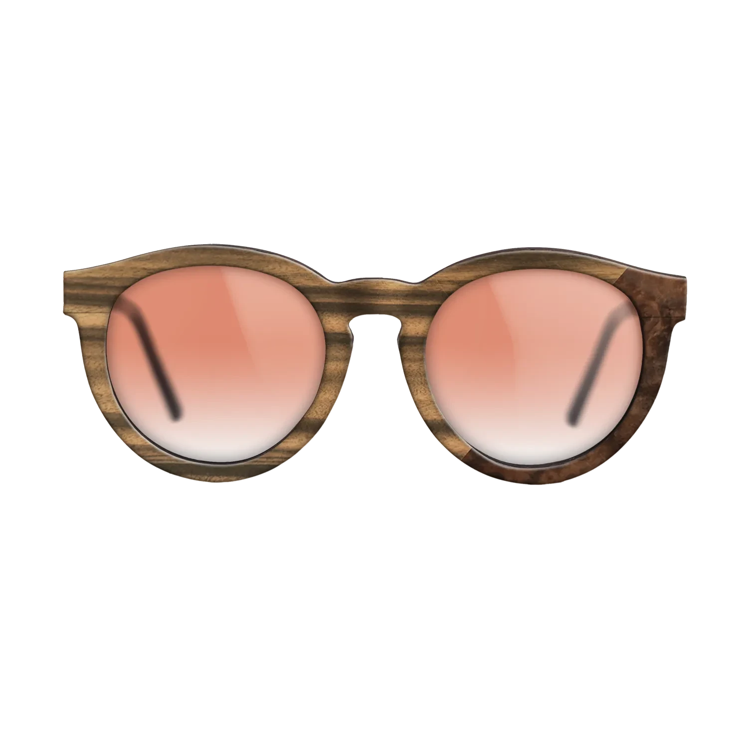 Walnut Burl,Fumed Oak,Louro Preto: Angle Cut - The Rebel - Round - SIRIS wood optic