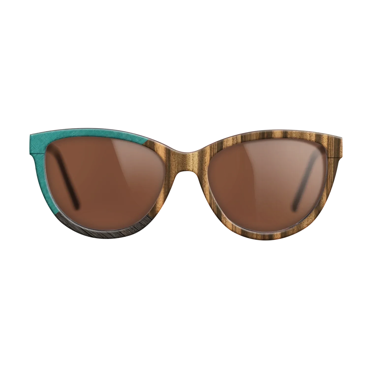 Zebrawood Reconstituted,Poplar Dyed: Turquoise,Fumed Oak: Geometric - The Maiden - Cat - SIRIS wood optic