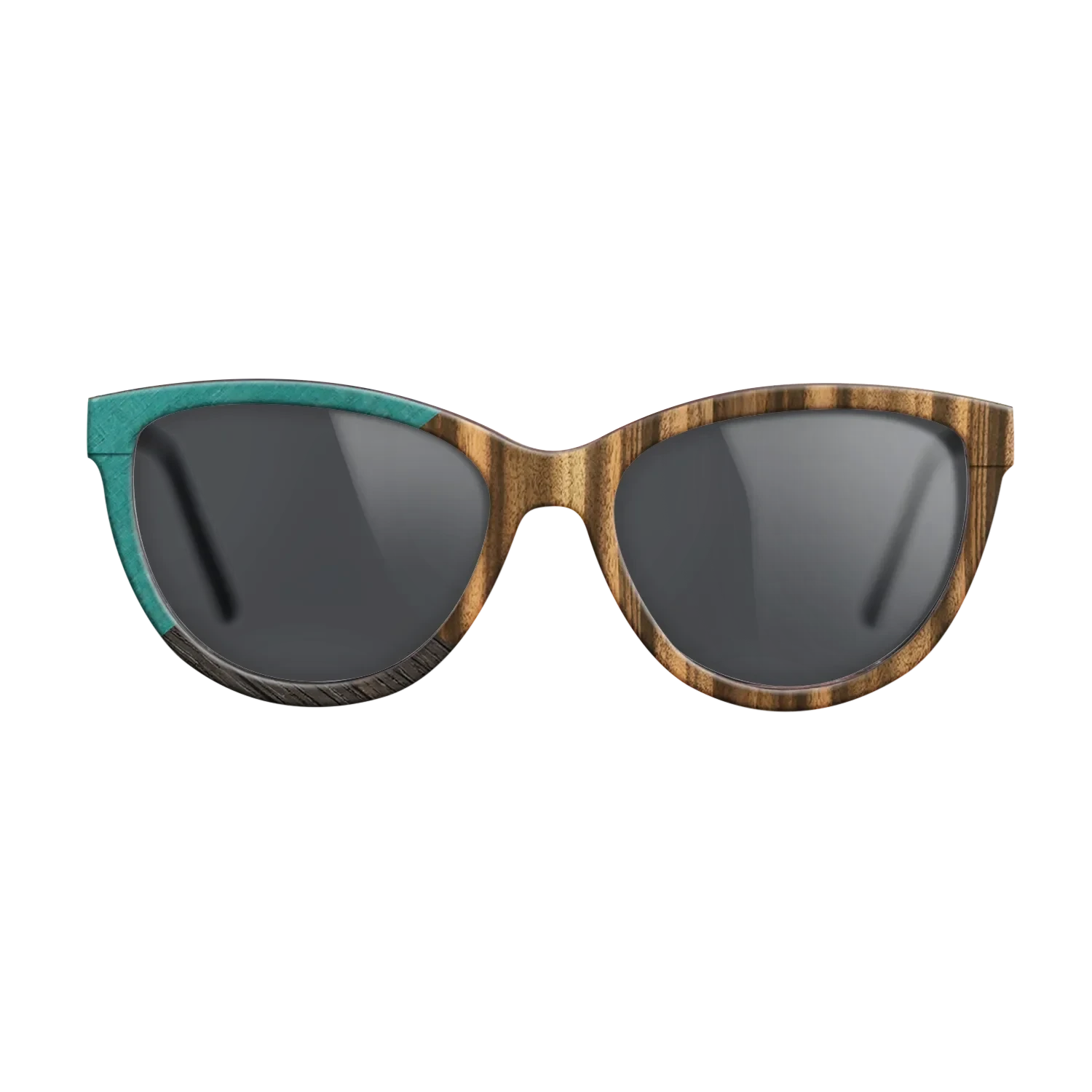 Zebrawood Reconstituted,Poplar Dyed: Turquoise,Fumed Oak: Geometric - The Maiden - Cat - SIRIS wood optic