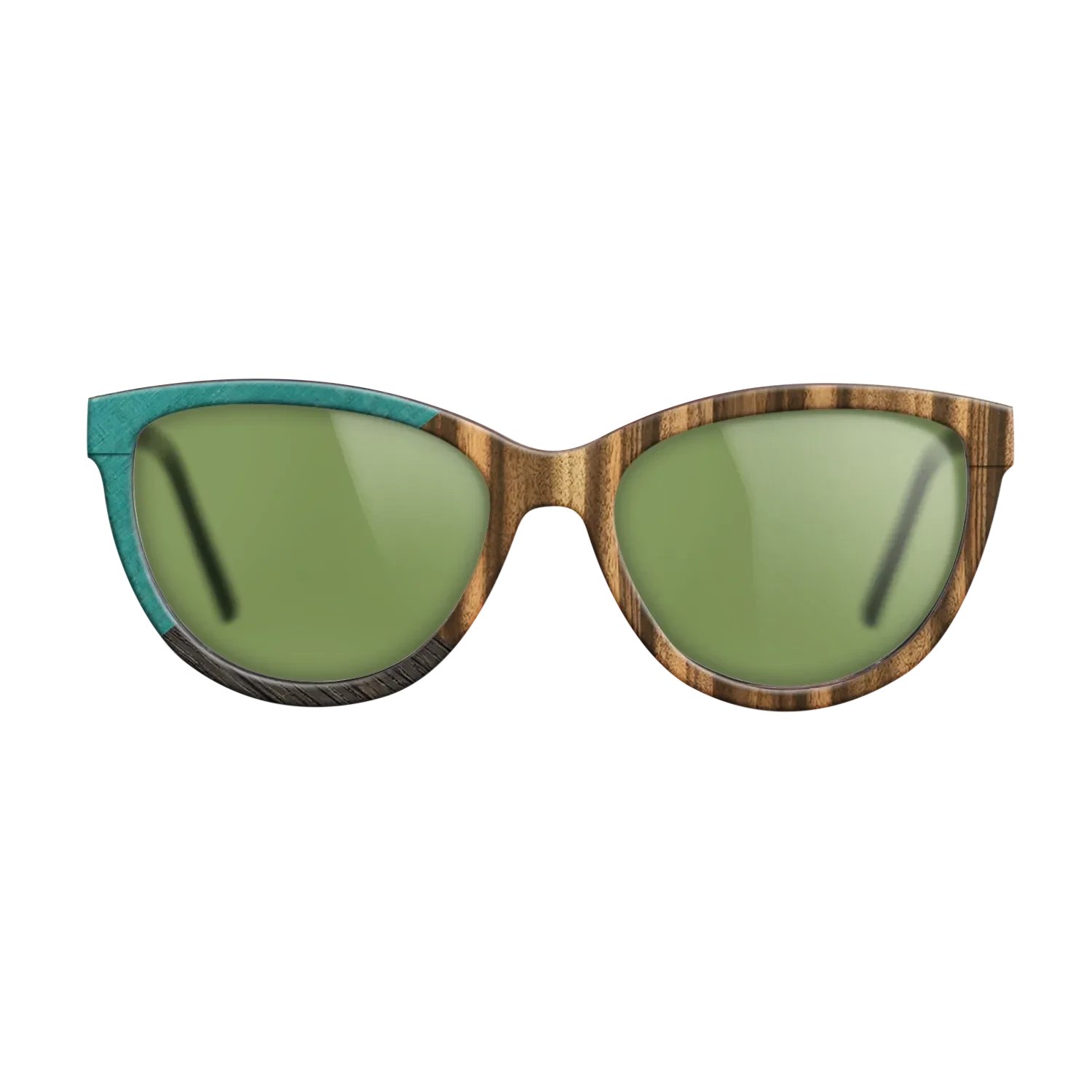 Zebrawood Reconstituted,Poplar Dyed: Turquoise,Fumed Oak: Geometric - The Maiden - Cat - SIRIS wood optic