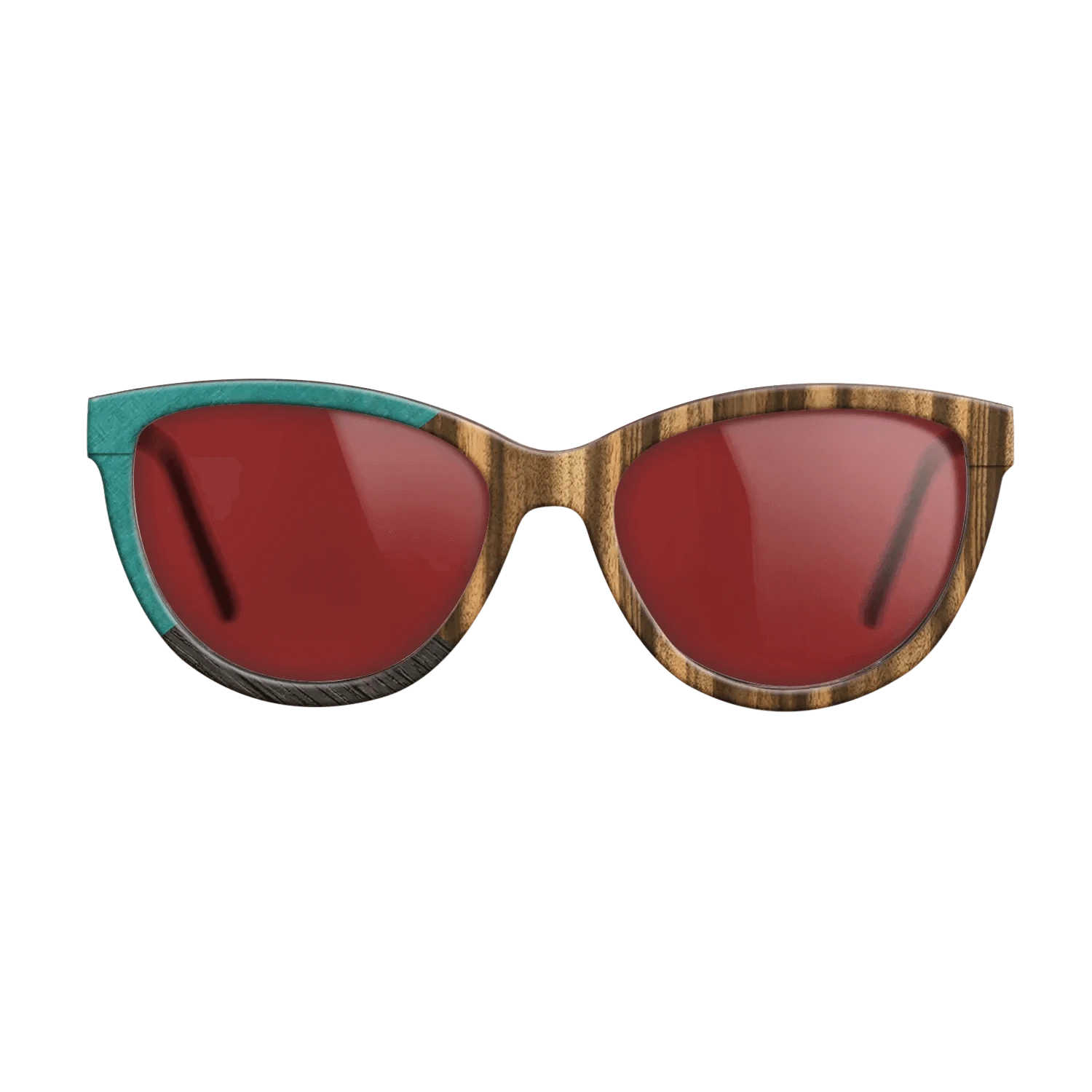 Zebrawood Reconstituted,Poplar Dyed: Turquoise,Fumed Oak: Geometric - The Maiden - Cat - SIRIS wood optic