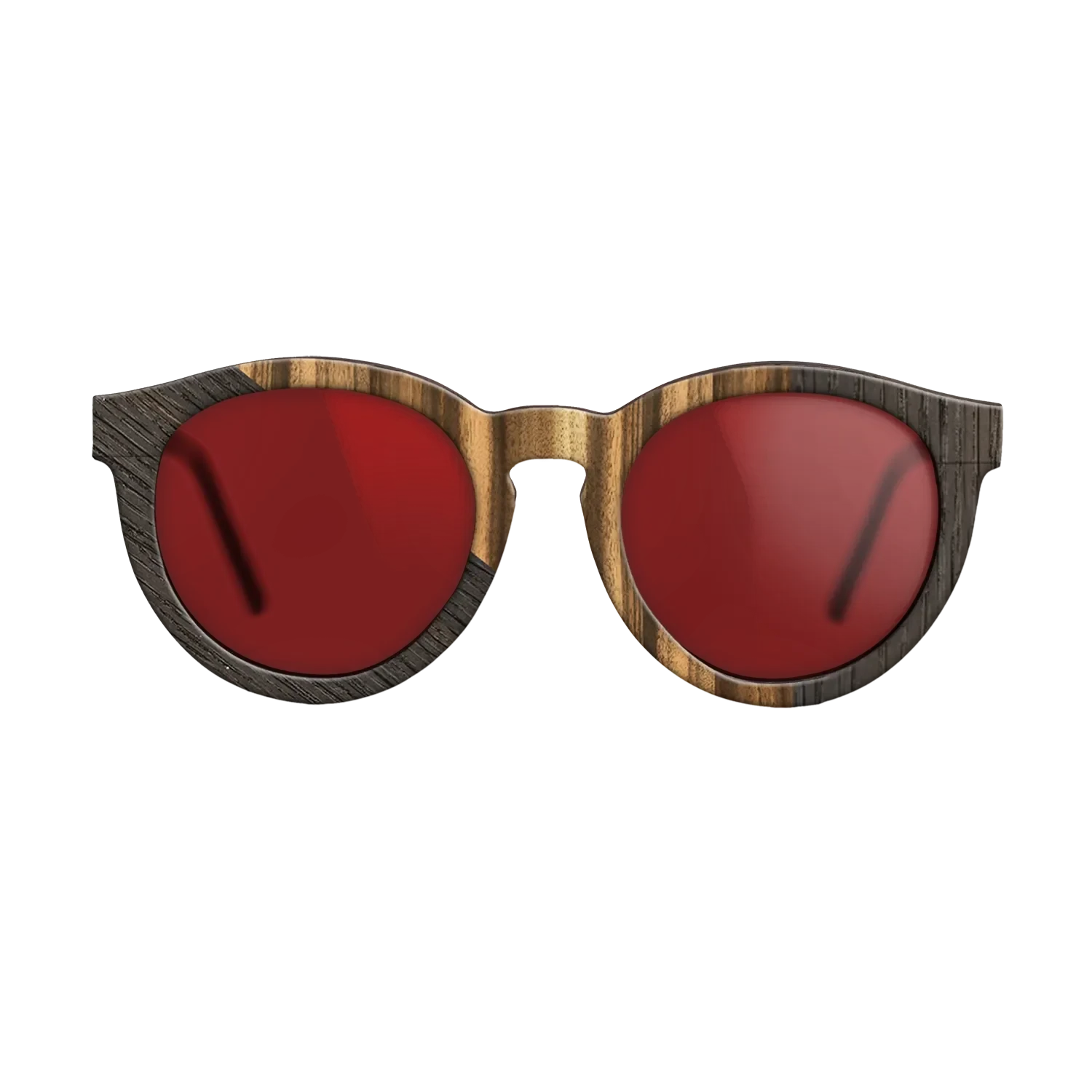 Louro Preto,Poplar Dyed: Red,Fumed Oak: Geometric - The Rebel - Round - SIRIS wood optic