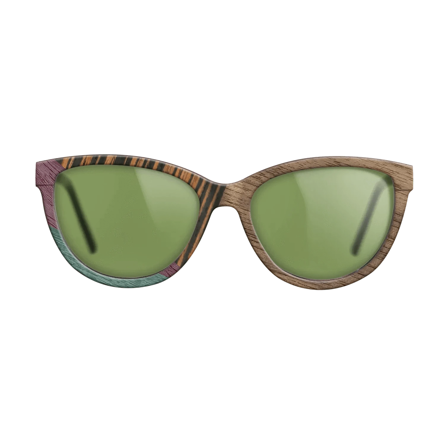 Walnut: Straight Grain,Italian Ebony,Poplar Dyed: Purple,Poplar Dyed: Turquoise,Fumed Oak: Geometric - The Maiden - Cat - SIRIS wood optic
