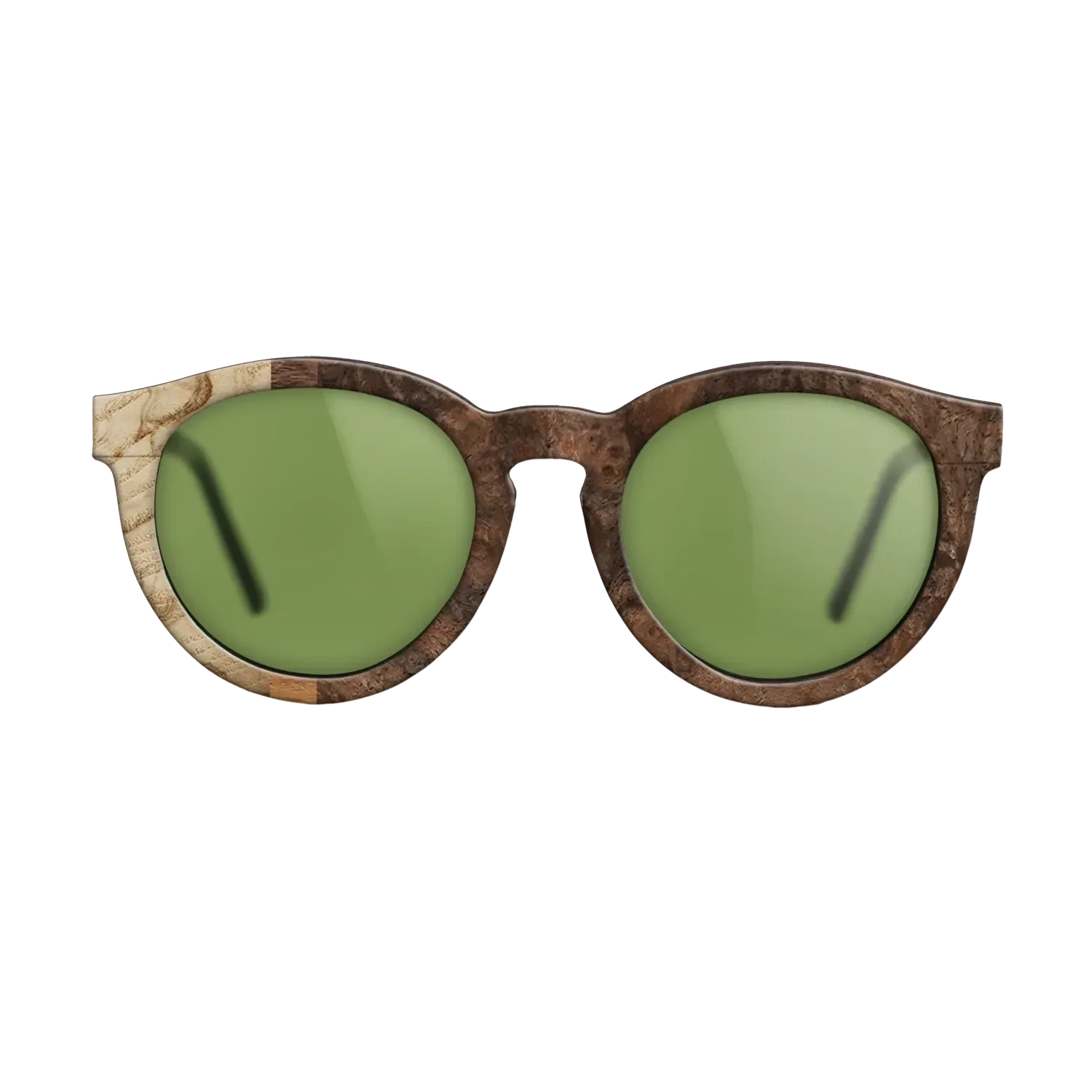 Walnut Burl,Olive Burl,Ziricote Light Quartered: Patch - The Rebel - Round - 774 - SIRIS wood optic