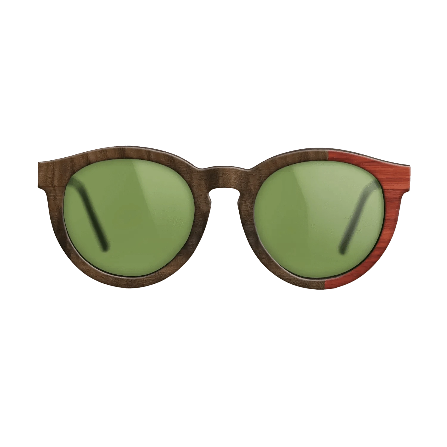 Olive Burl,Fumed Eucalyptus,Poplar Dyed: Red,Koa: Patch - The Rebel - Round - 1507 - SIRIS wood optic