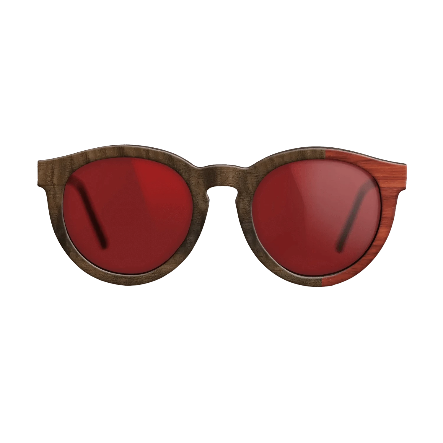 Olive Burl,Fumed Eucalyptus,Poplar Dyed: Red,Koa: Patch - The Rebel - Round - 1507 - SIRIS wood optic