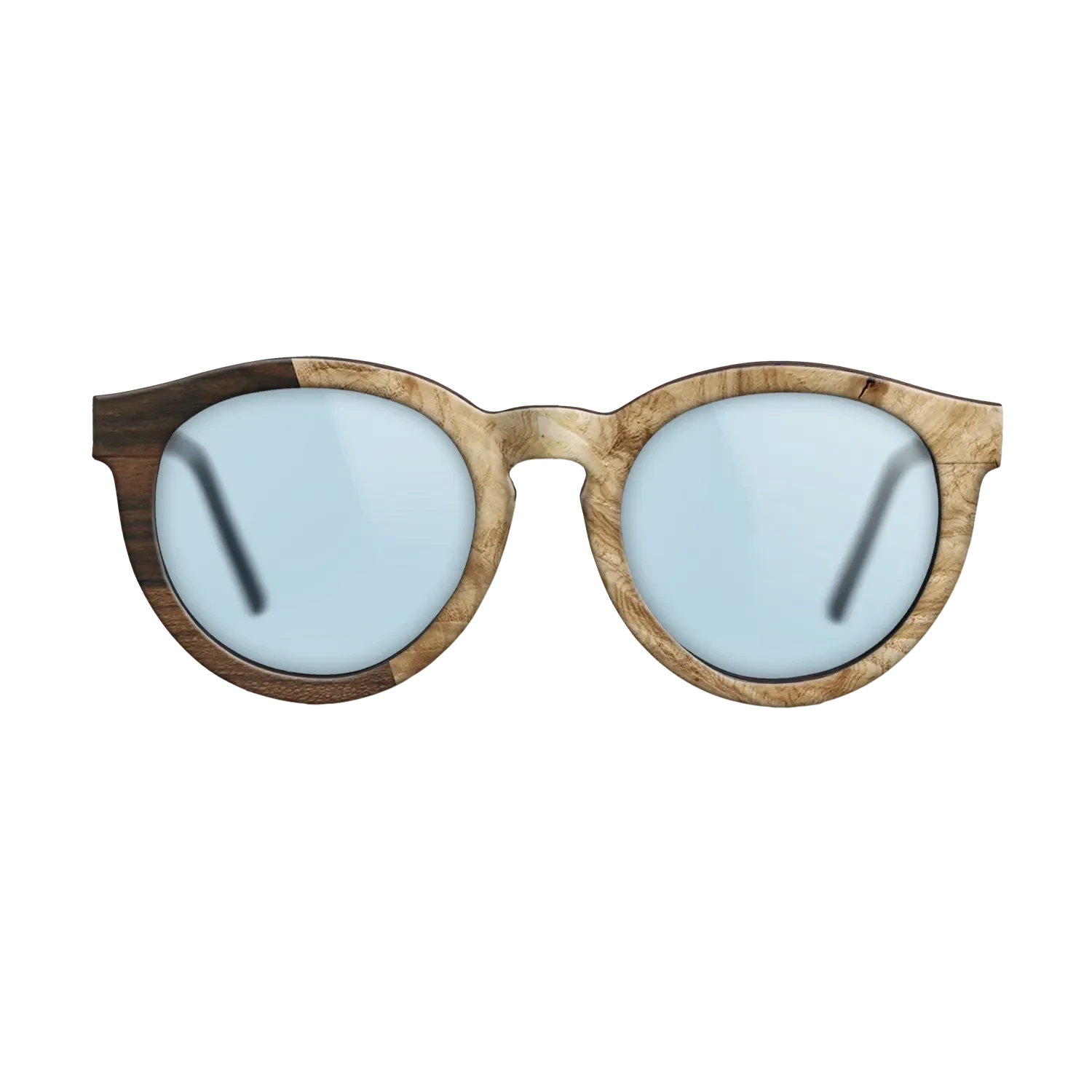 Santos Rosewood Dark,Ziricote Dark Quartered,Olive Burl,Walnut Claro Light: Angle Cut - The Rebel - Round - SIRIS wood optic