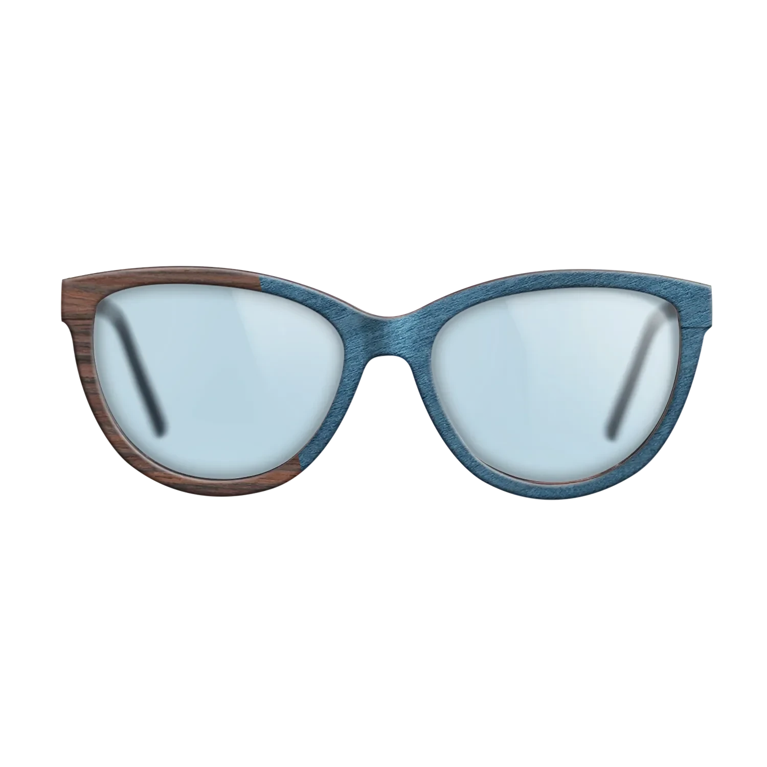 Olive Burl,Rosewood Reconstituted,Poplar Dyed: Blue Denim,Ziricote Dark Quartered: Angle Cut - The Maiden - Cat - SIRIS wood optic