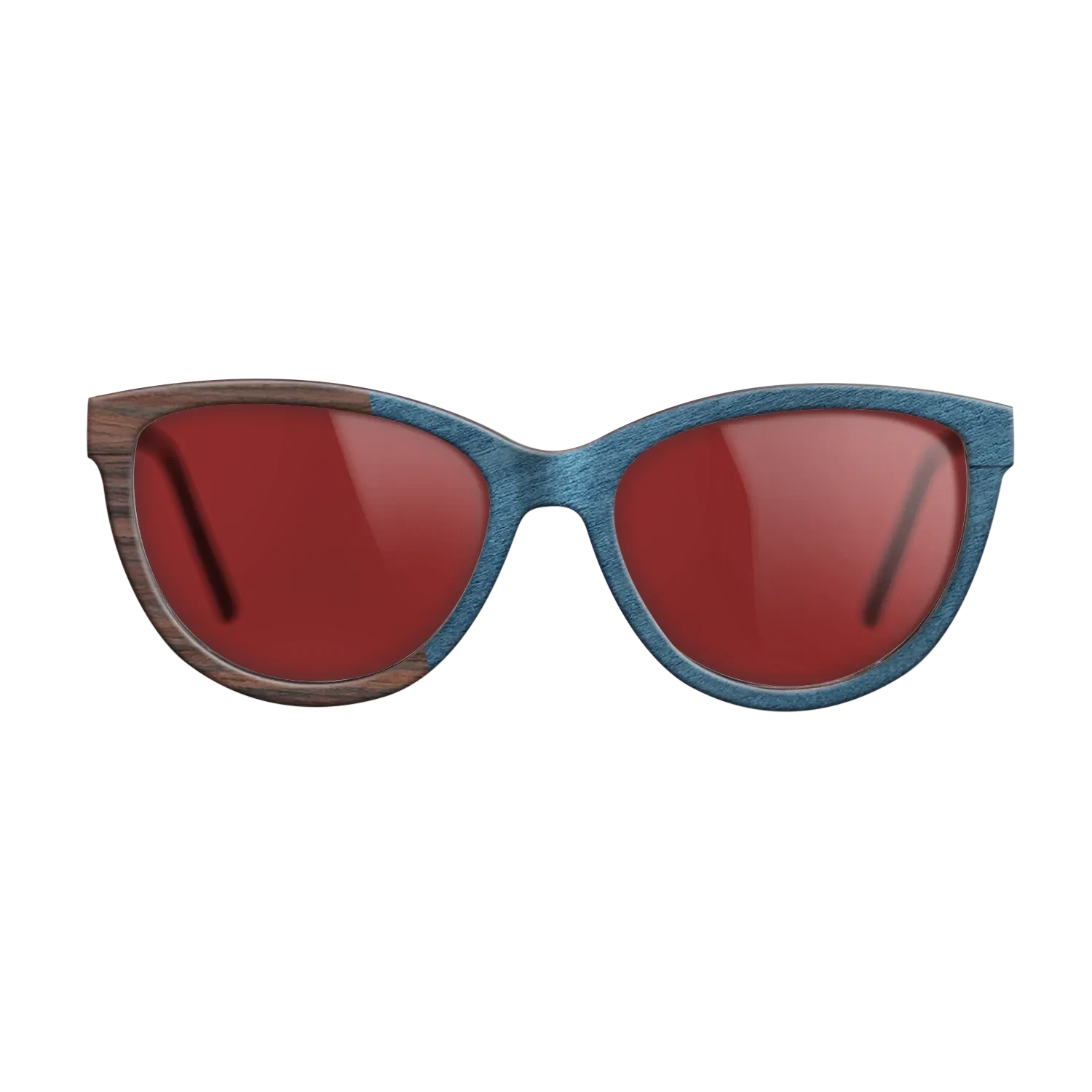 Olive Burl,Rosewood Reconstituted,Poplar Dyed: Blue Denim,Ziricote Dark Quartered: Angle Cut - The Maiden - Cat - SIRIS wood optic