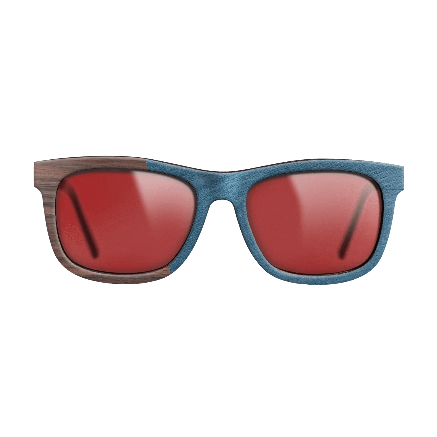 Olive Burl,Rosewood Reconstituted,Poplar Dyed: Blue Denim,Ziricote Dark Quartered: Angle Cut - The Hero - Square - SIRIS wood optic