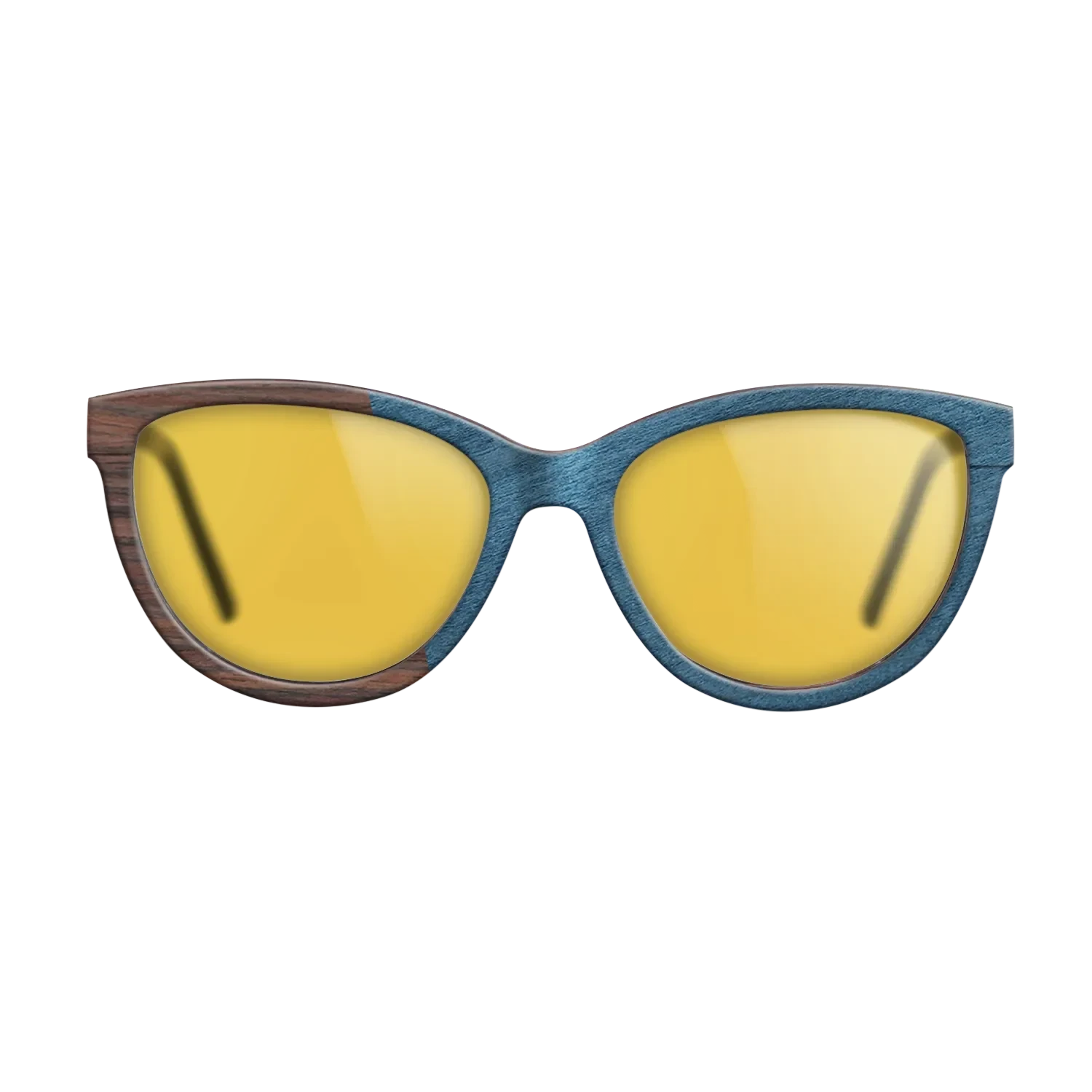 Olive Burl,Rosewood Reconstituted,Poplar Dyed: Blue Denim,Ziricote Dark Quartered: Angle Cut - The Maiden - Cat - SIRIS wood optic