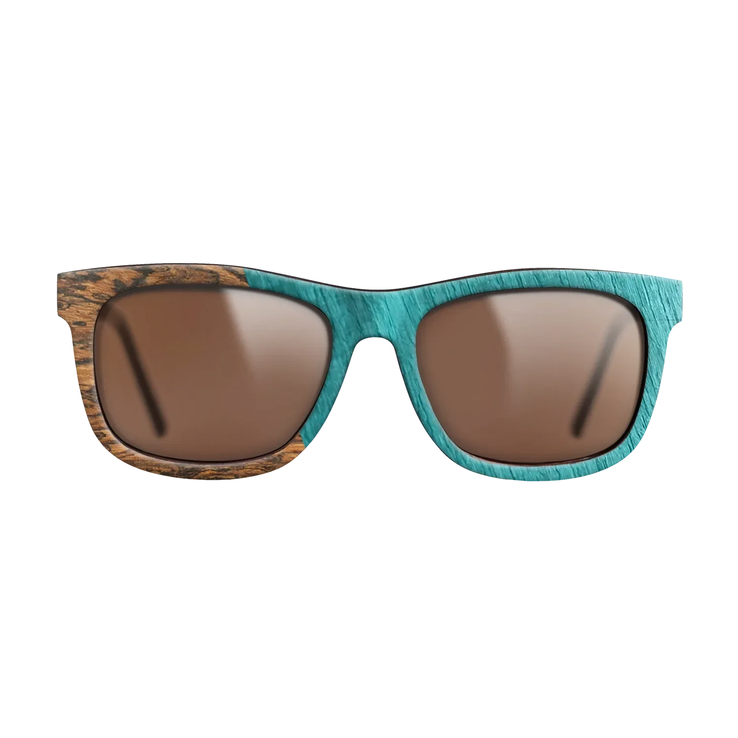 Wenge,Bocote,Poplar Dyed: Turquoise: Angle Cut - The Hero - Square - SIRIS wood optic