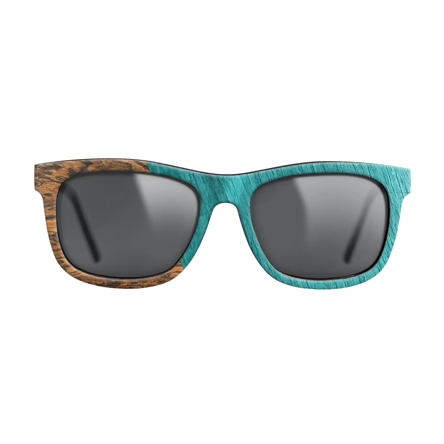 Wenge,Bocote,Poplar Dyed: Turquoise: Angle Cut - The Hero - Square - SIRIS wood optic