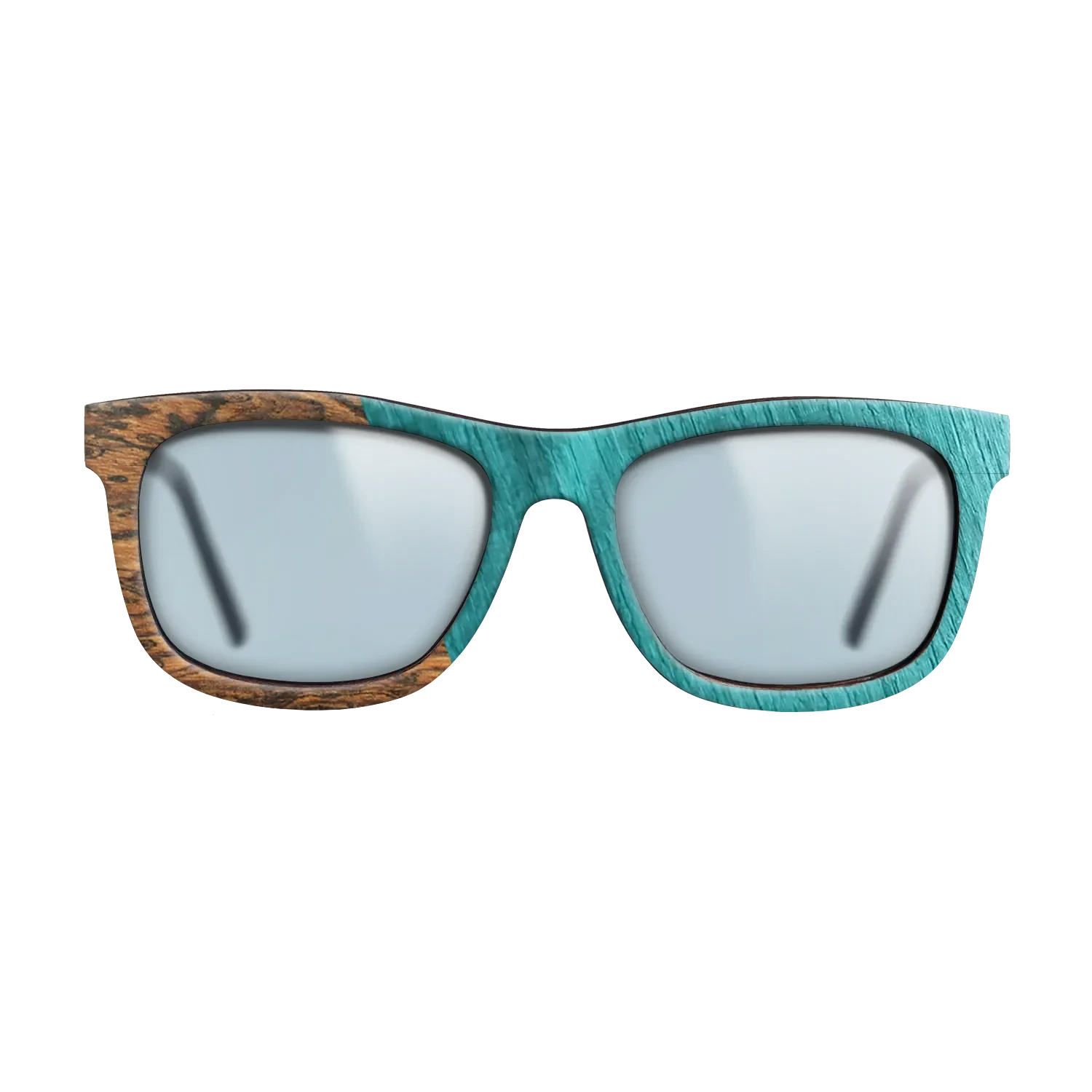 Wenge,Bocote,Poplar Dyed: Turquoise: Angle Cut - The Hero - Square - SIRIS wood optic