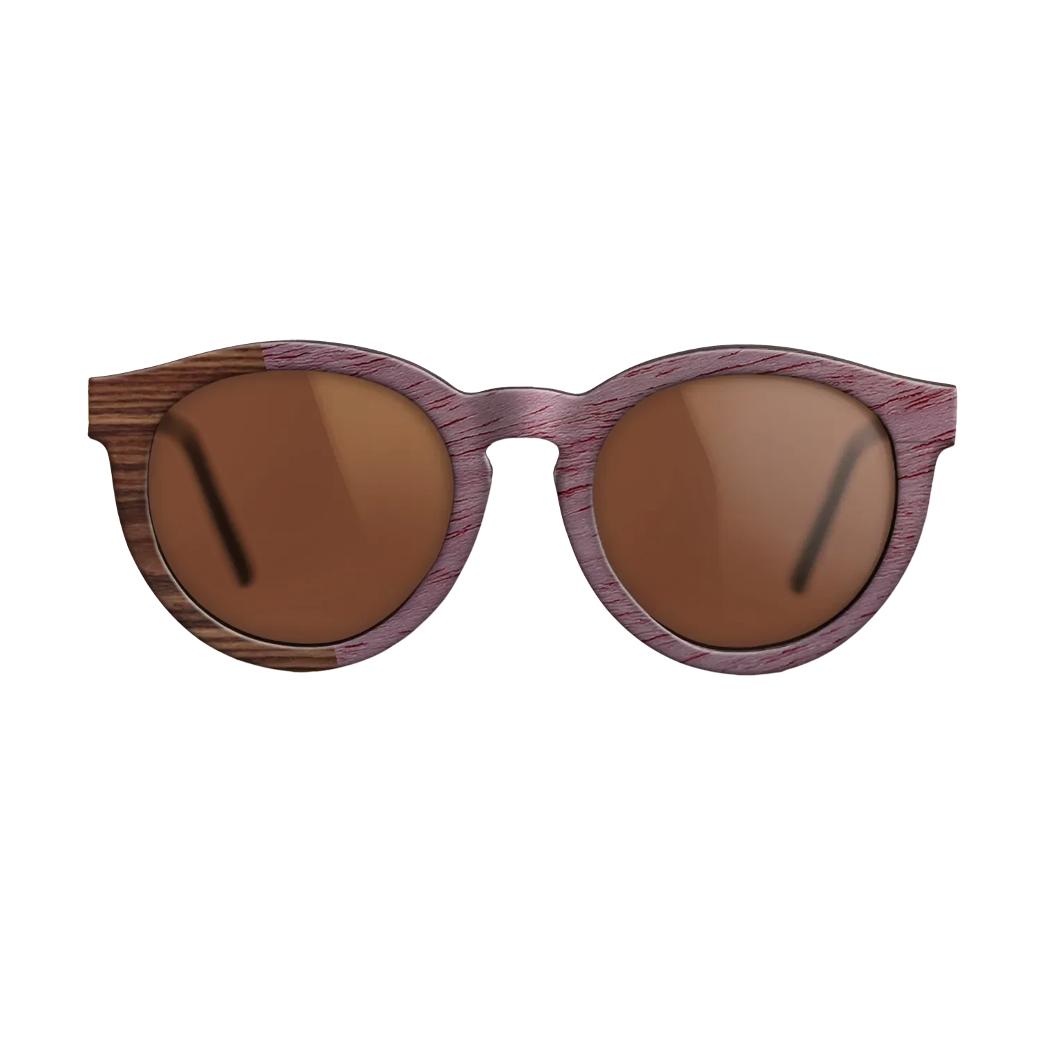 Walnut Claro Dark,Purpleheart,Santos Rosewood Dark: Angle Cut - The Rebel - Round - SIRIS wood optic