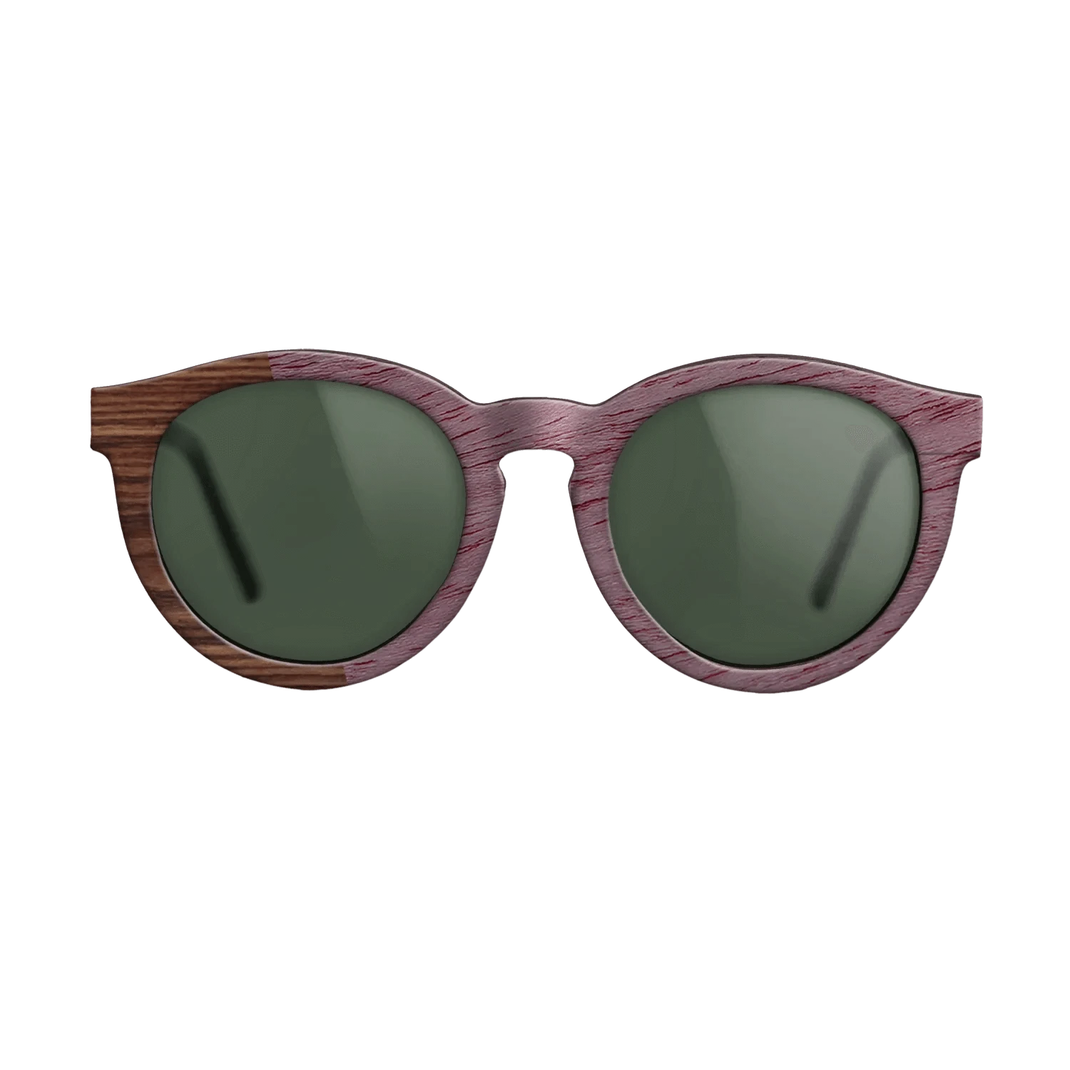 Walnut Claro Dark,Purpleheart,Santos Rosewood Dark: Angle Cut - The Rebel - Round - SIRIS wood optic