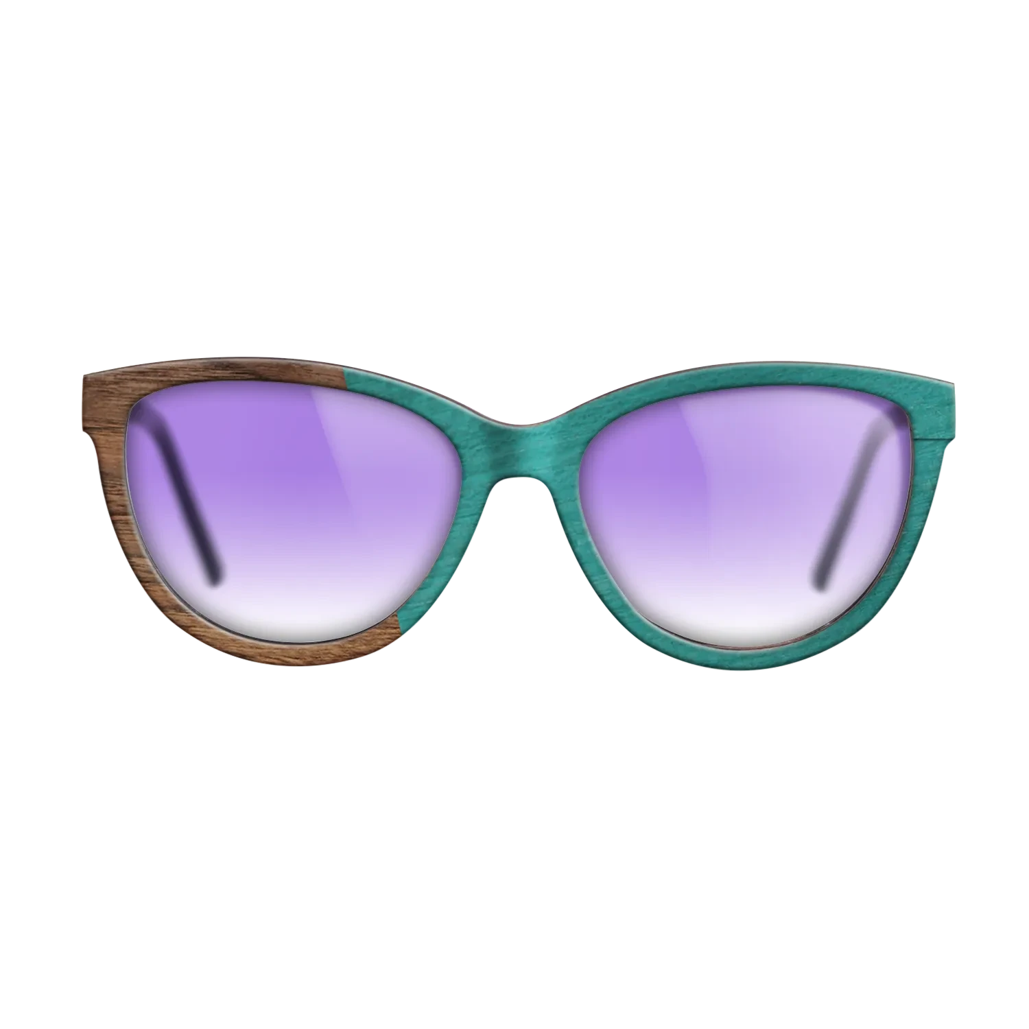 Louro Preto,Walnut Claro Light,Poplar Dyed: Turquoise: Angle Cut - The Maiden - Cat - SIRIS wood optic