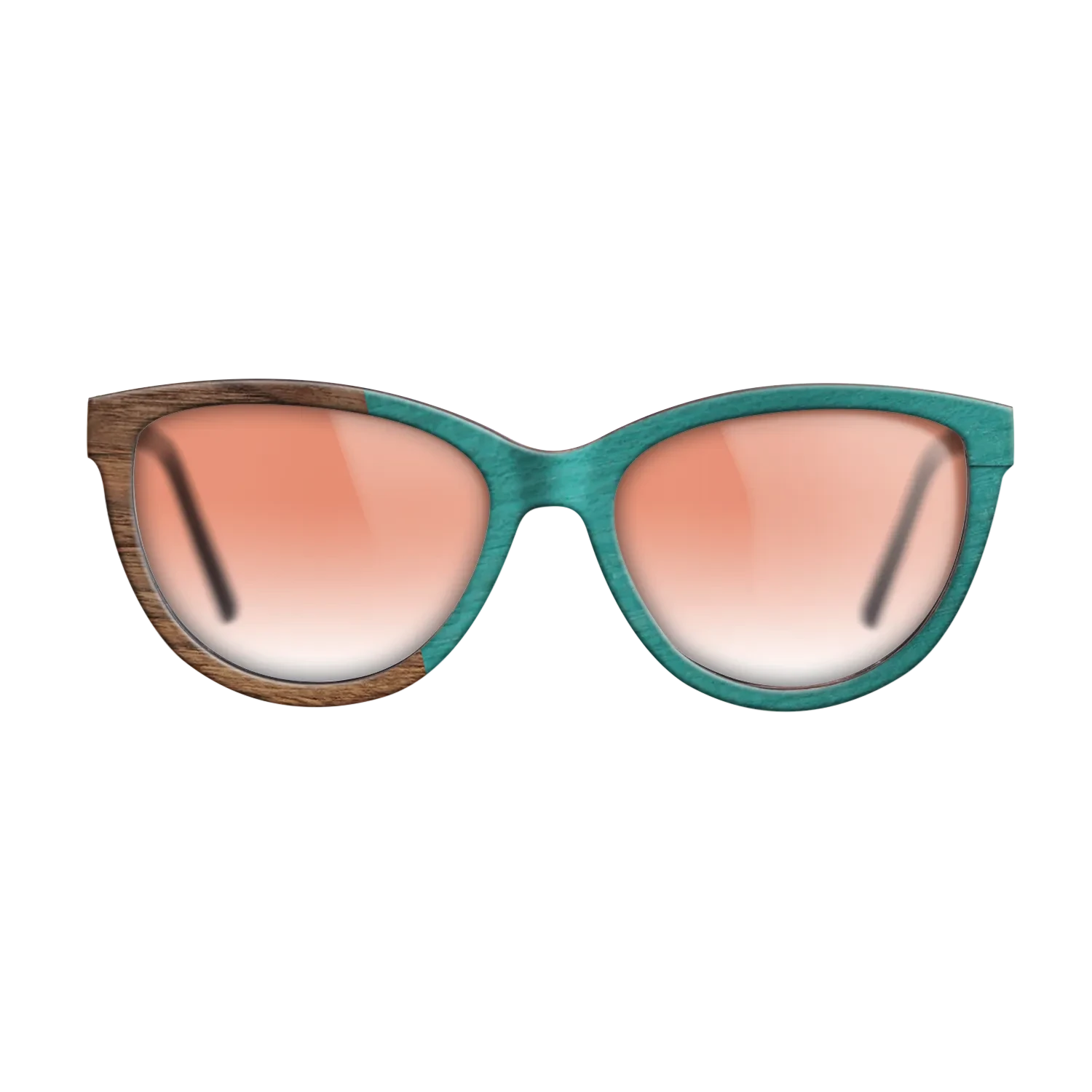 Louro Preto,Walnut Claro Light,Poplar Dyed: Turquoise: Angle Cut - The Maiden - Cat - SIRIS wood optic
