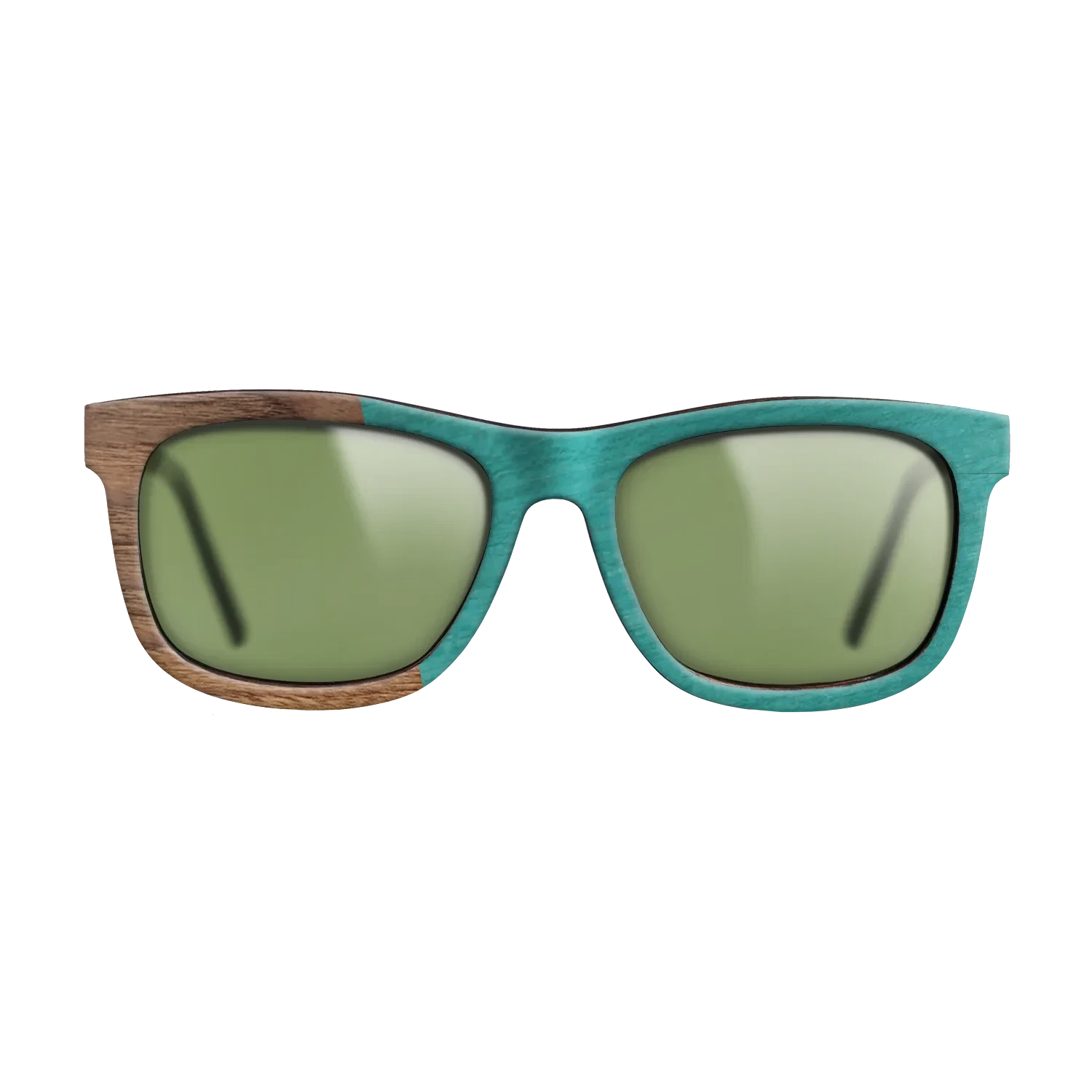 Louro Preto,Walnut Claro Light,Poplar Dyed: Turquoise: Angle Cut - The Hero - Square - SIRIS wood optic