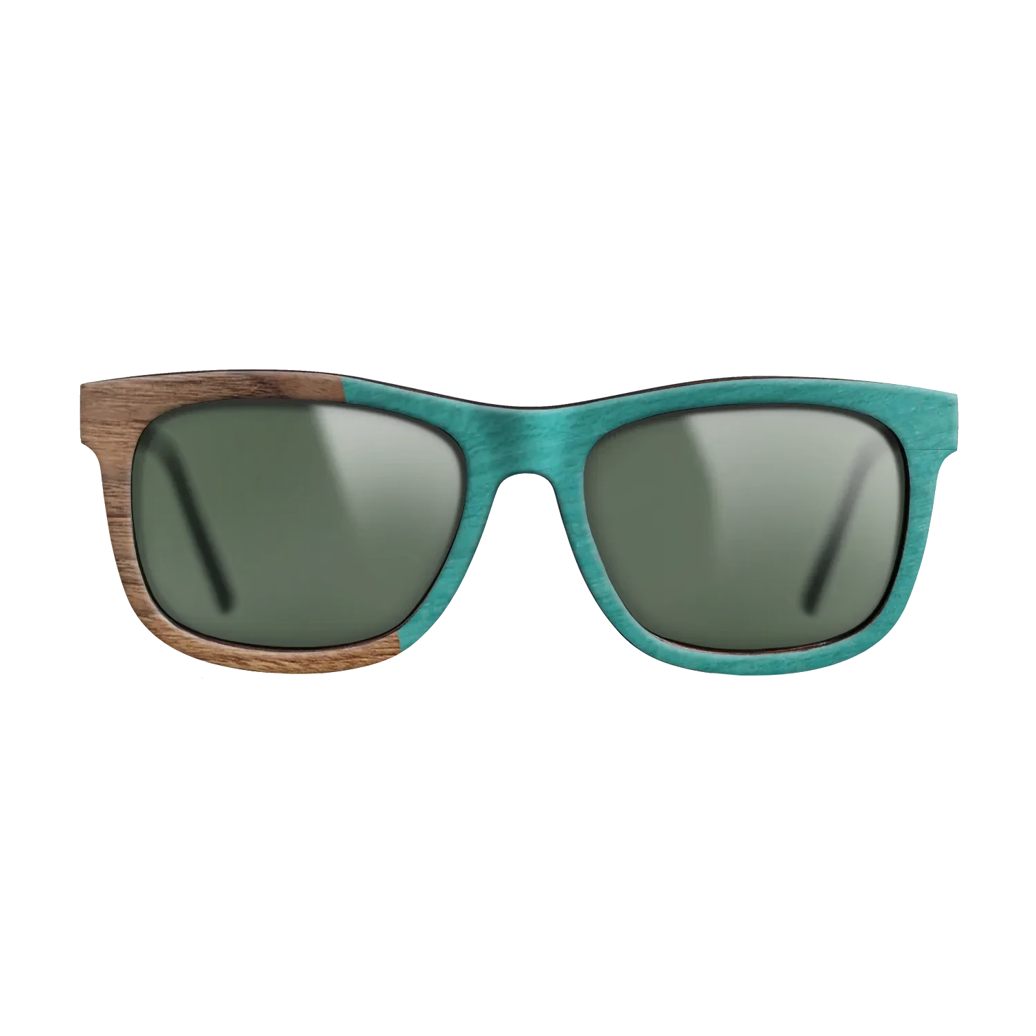 Louro Preto,Walnut Claro Light,Poplar Dyed: Turquoise: Angle Cut - The Hero - Square - SIRIS wood optic