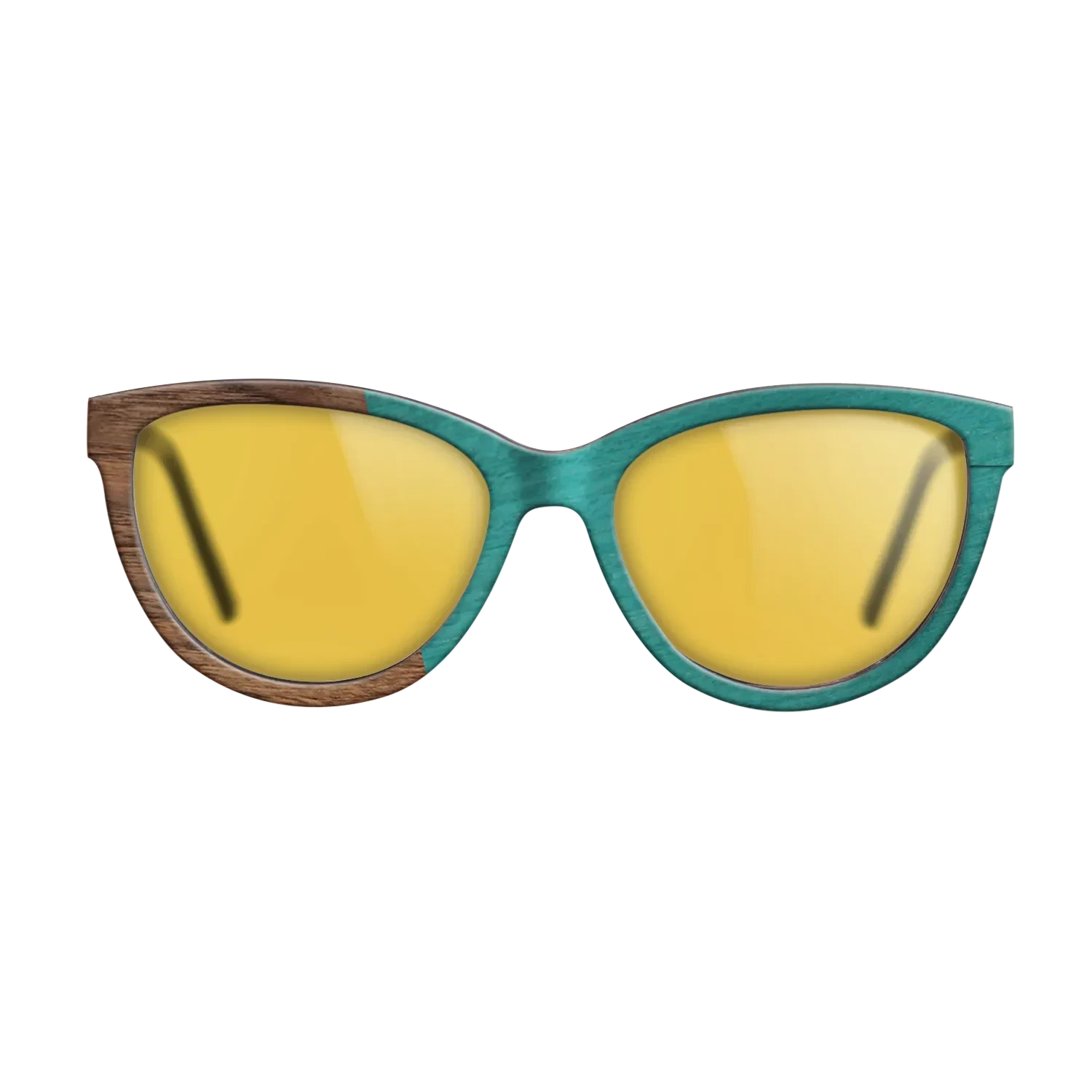 Louro Preto,Walnut Claro Light,Poplar Dyed: Turquoise: Angle Cut - The Maiden - Cat - SIRIS wood optic