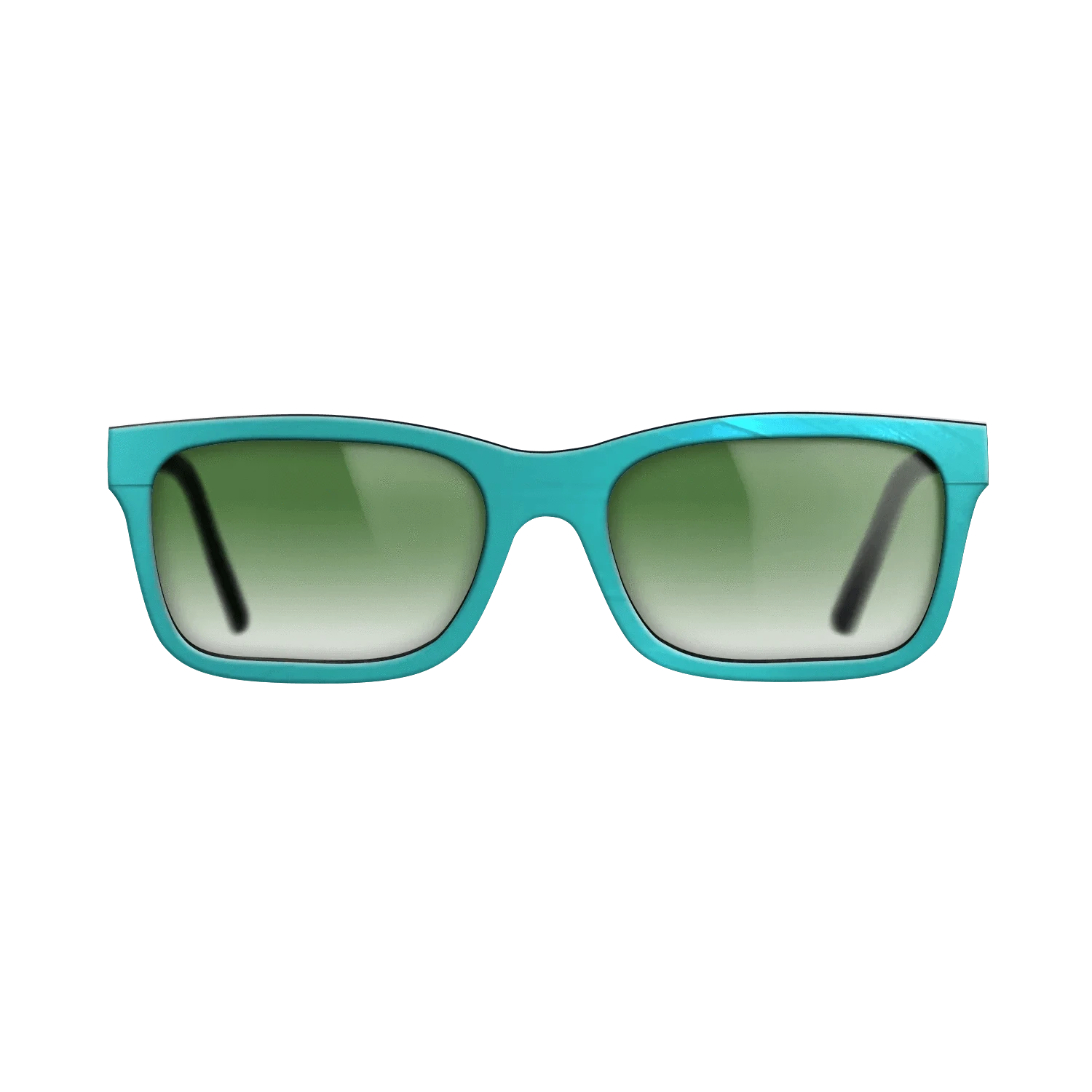 Turquoise Vinyl Front Walnut - The Sage - Rectangle - 2208 - SIRIS wood optic