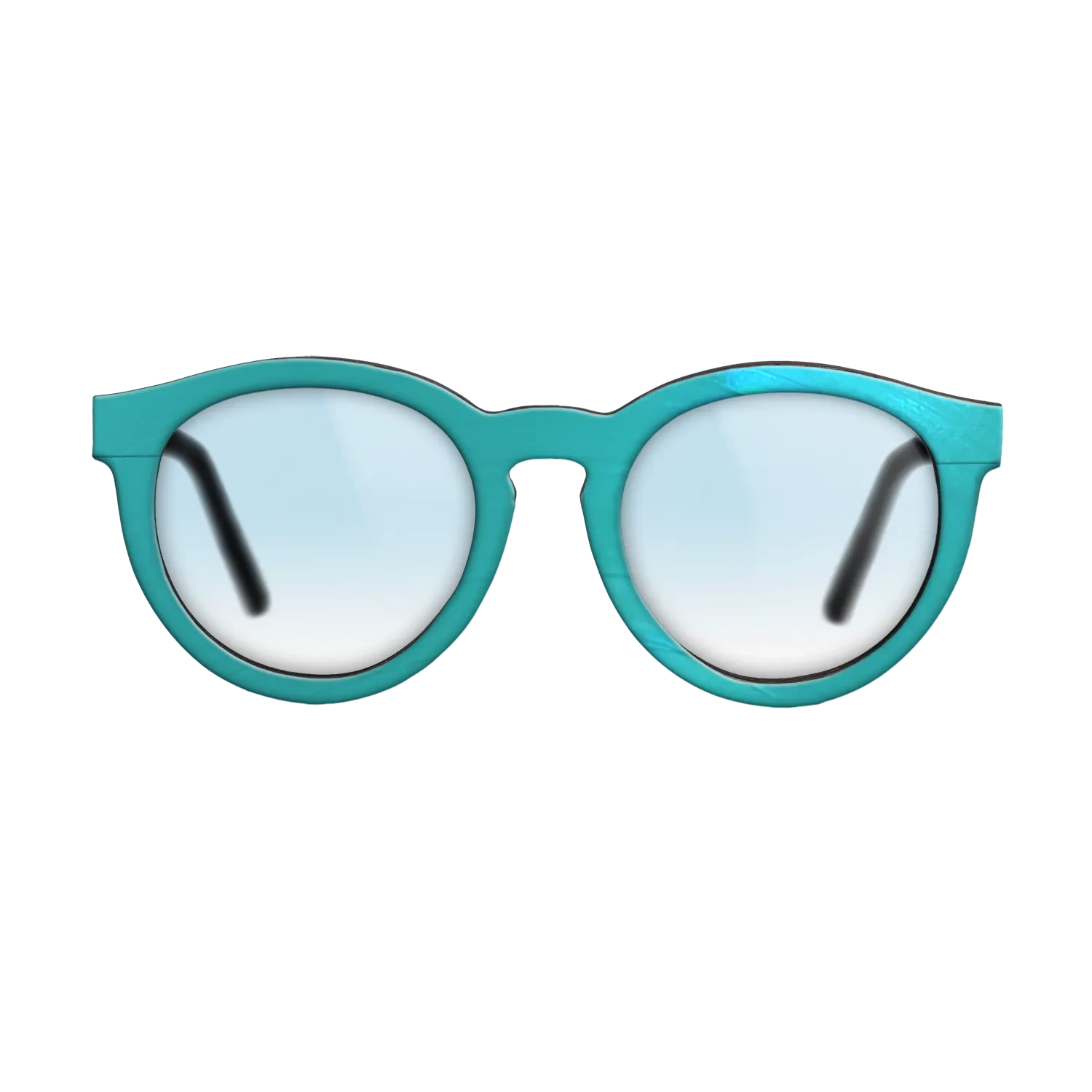Turquoise Vinyl Front Walnut - The Rebel - Round - 2208 - SIRIS wood optic
