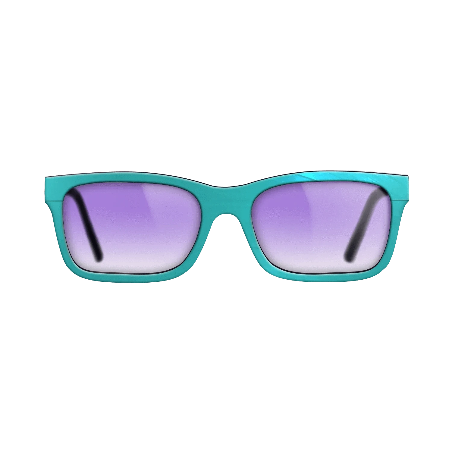 Turquoise Vinyl Front Walnut - The Sage - Rectangle - 2208 - SIRIS wood optic