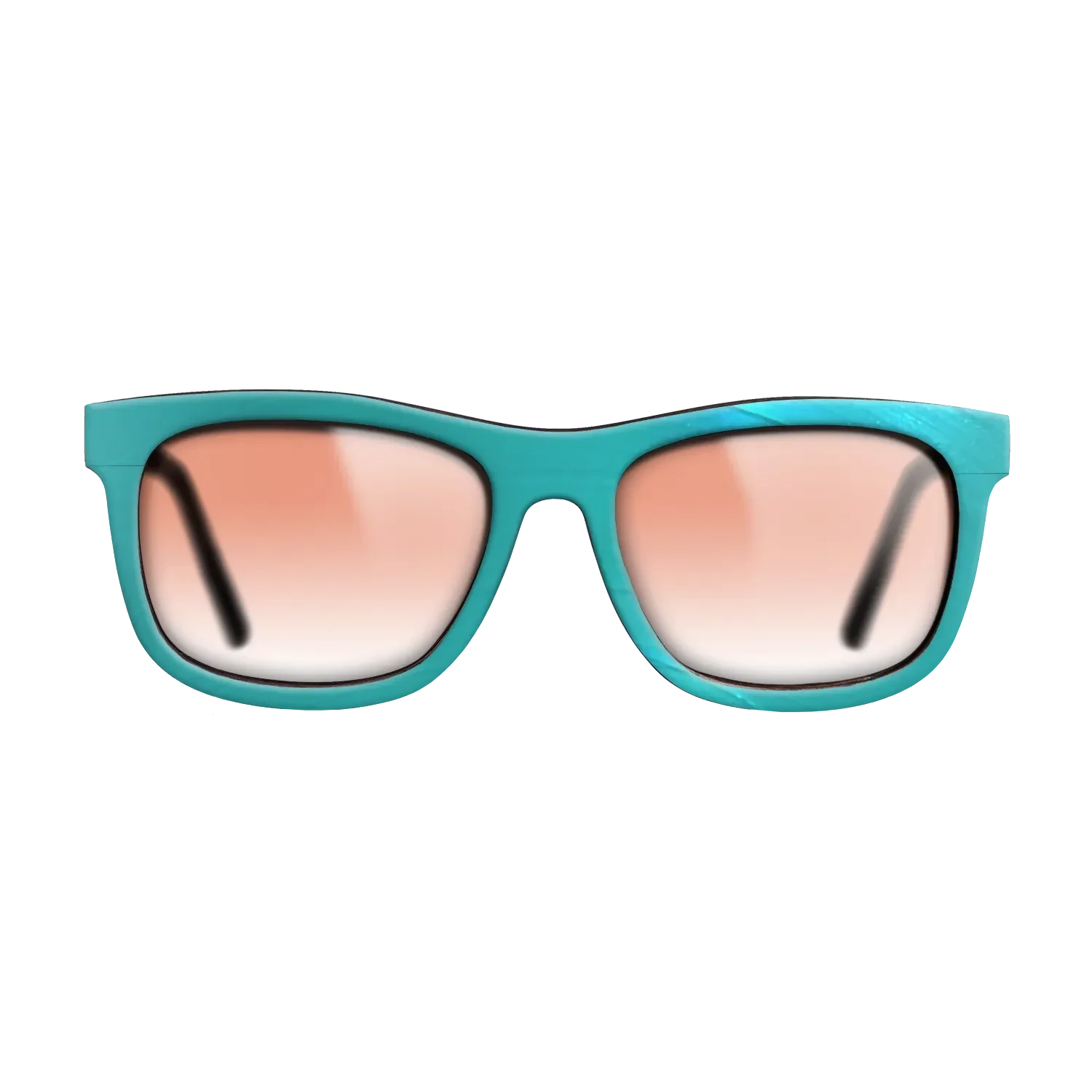 Turquoise Vinyl Front Walnut - The Hero - Square - 2208 - SIRIS wood optic