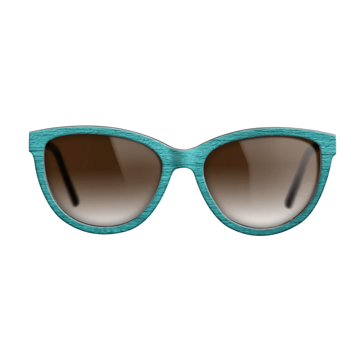 Turquoise Front BlackWalnut Temples - The Maiden - Cat - 2220  - Chroma - SIRIS wood optic