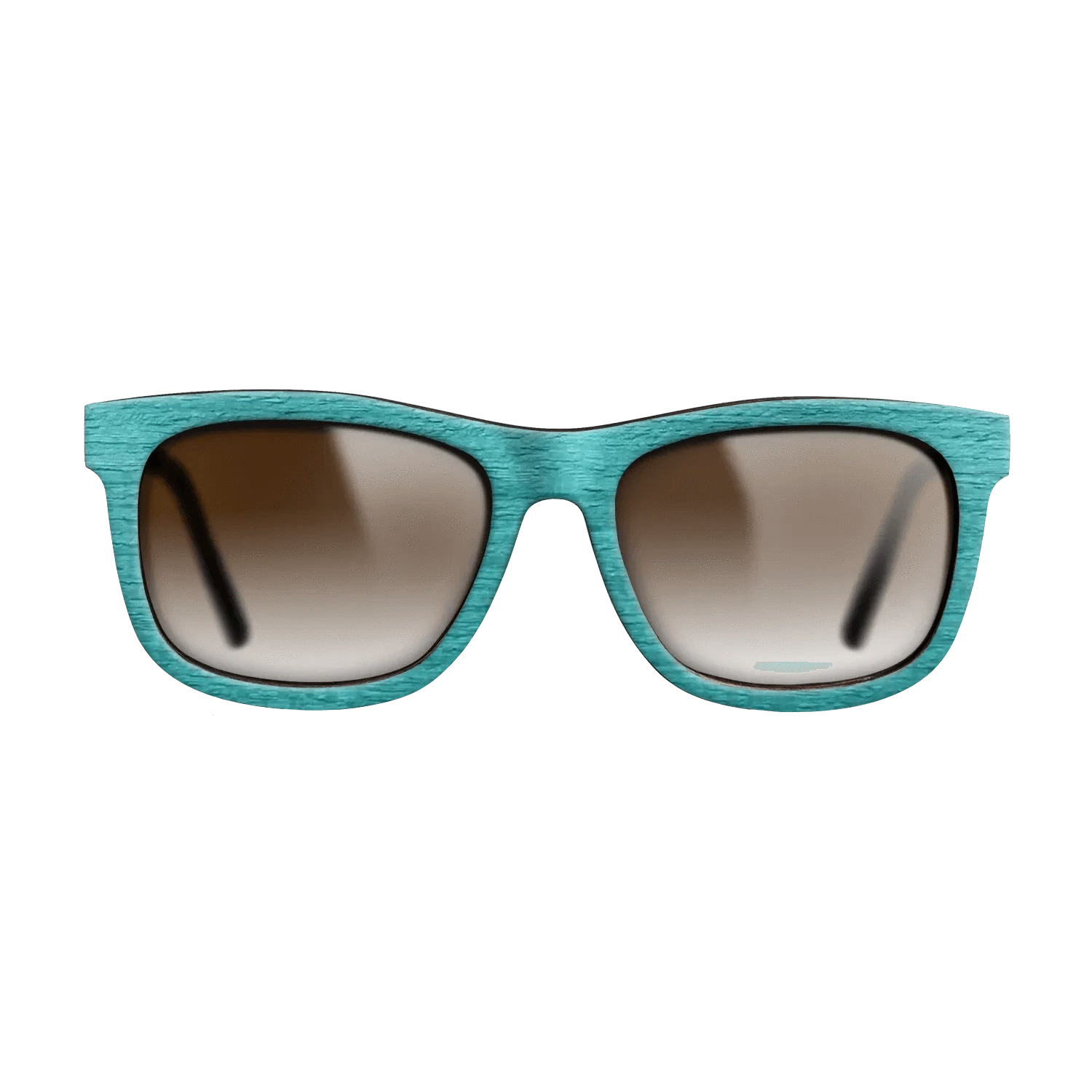 Turquoise Front BlackWalnut Temples - The Hero - Square - 2220  - Chroma - SIRIS wood optic