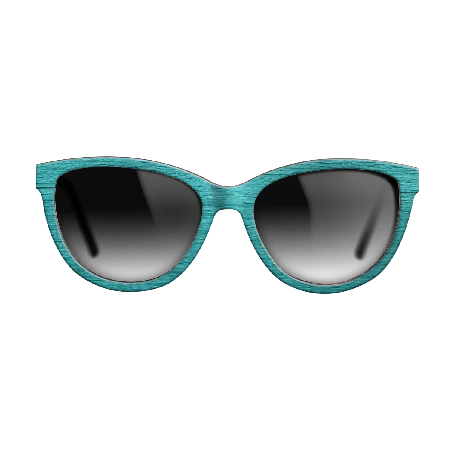 Turquoise Front BlackWalnut Temples - The Maiden - Cat - 2220  - Chroma - SIRIS wood optic