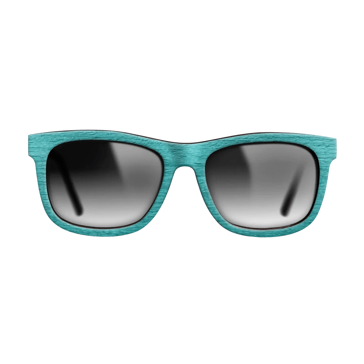 Turquoise Front BlackWalnut Temples - The Hero - Square - 2220  - Chroma - SIRIS wood optic