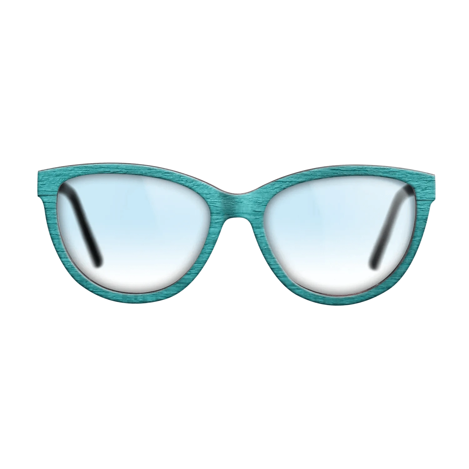 Turquoise Front BlackWalnut Temples - The Maiden - Cat - 2220  - Chroma - SIRIS wood optic