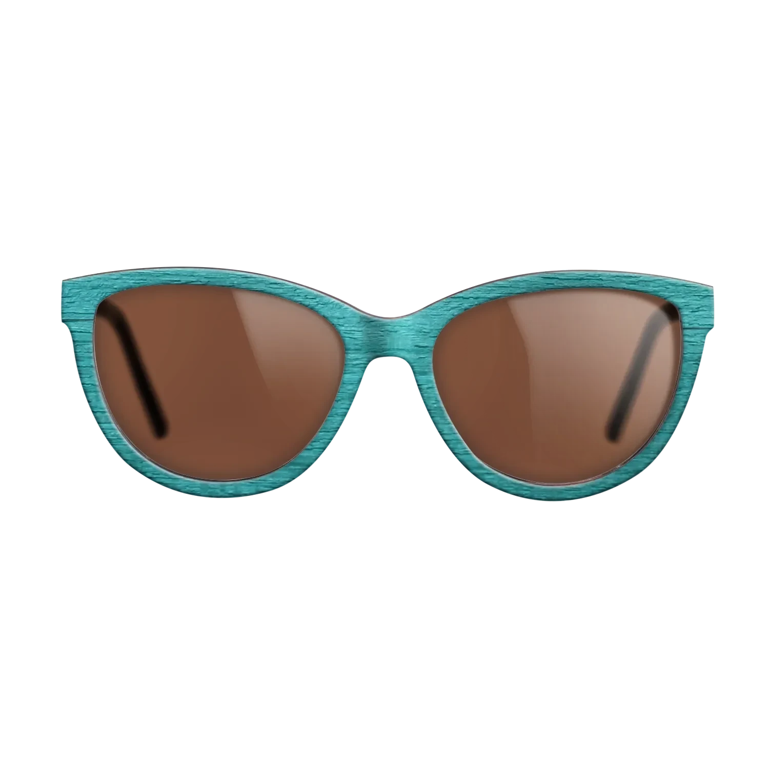 Turquoise Front BlackWalnut Temples - The Maiden - Cat - 2220  - Chroma - SIRIS wood optic