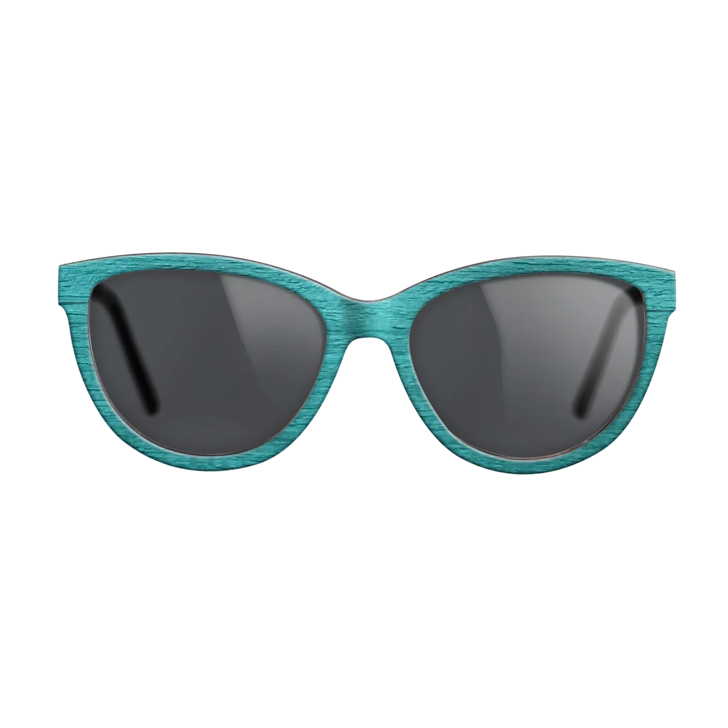 Turquoise Front BlackWalnut Temples - The Maiden - Cat - 2220  - Chroma - SIRIS wood optic