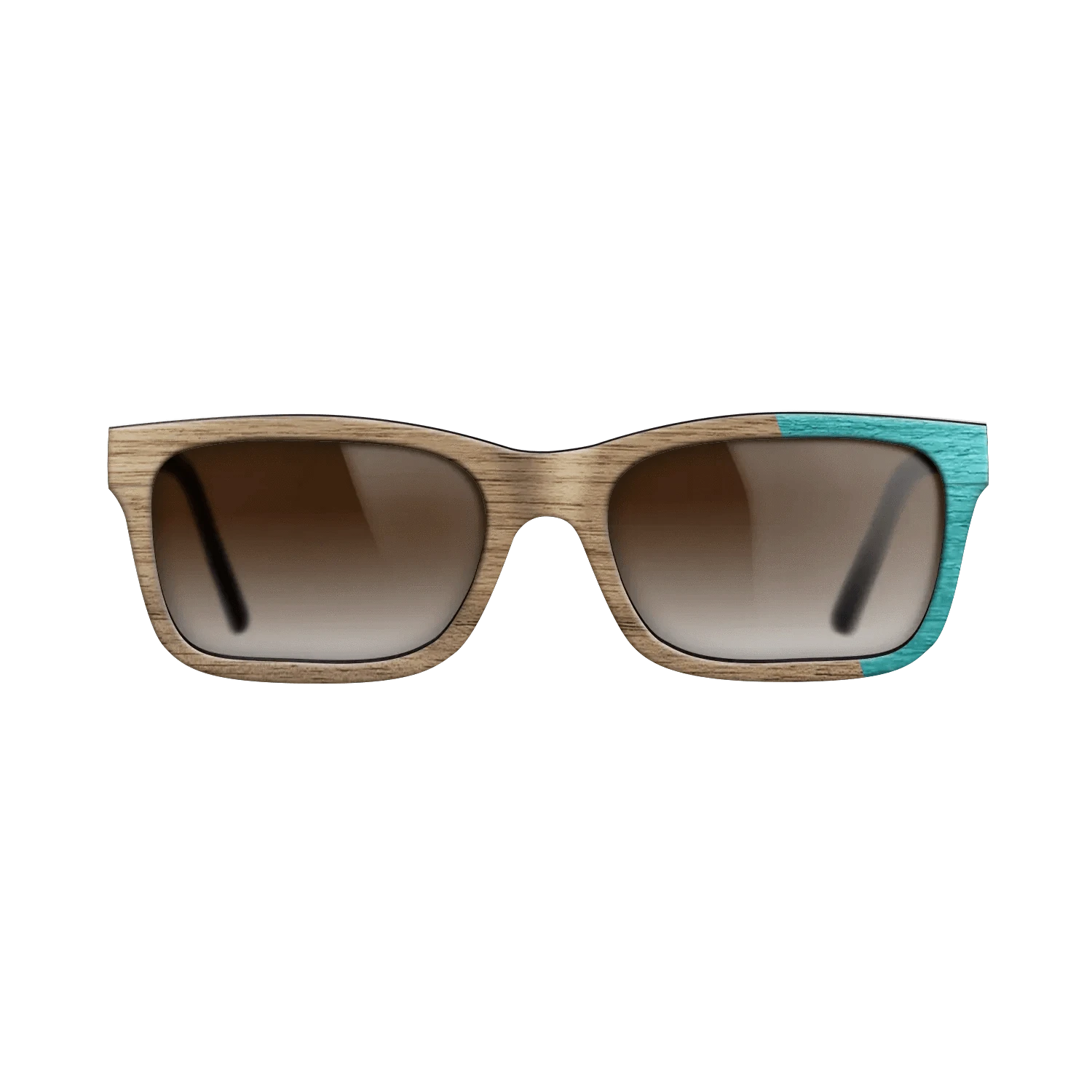 Walnut Turquoise Angle - The Sage - Rectangle - 2085  - Chroma - SIRIS wood optic