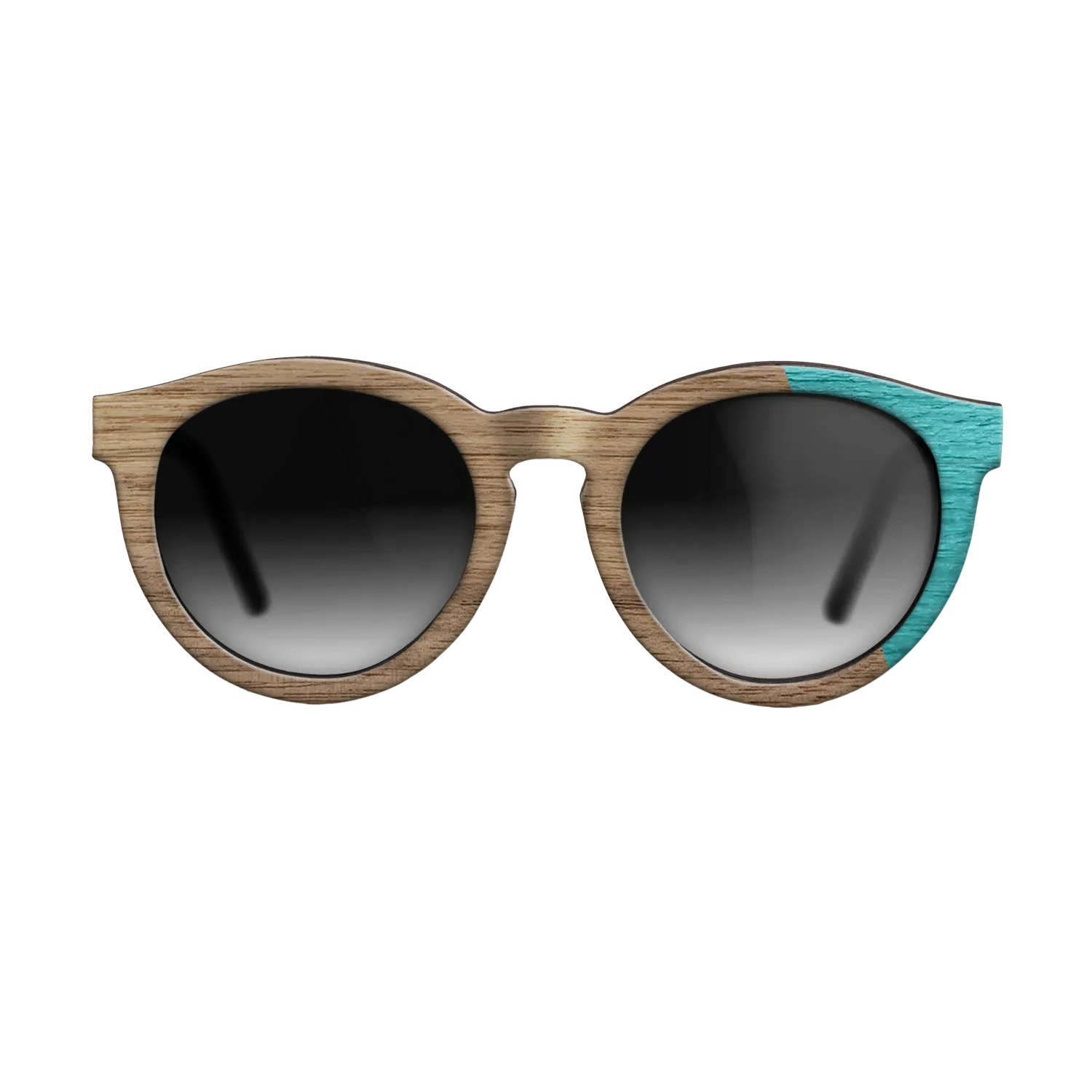 Walnut Turquoise Angle - The Rebel - Round - 2085  - Chroma - SIRIS wood optic