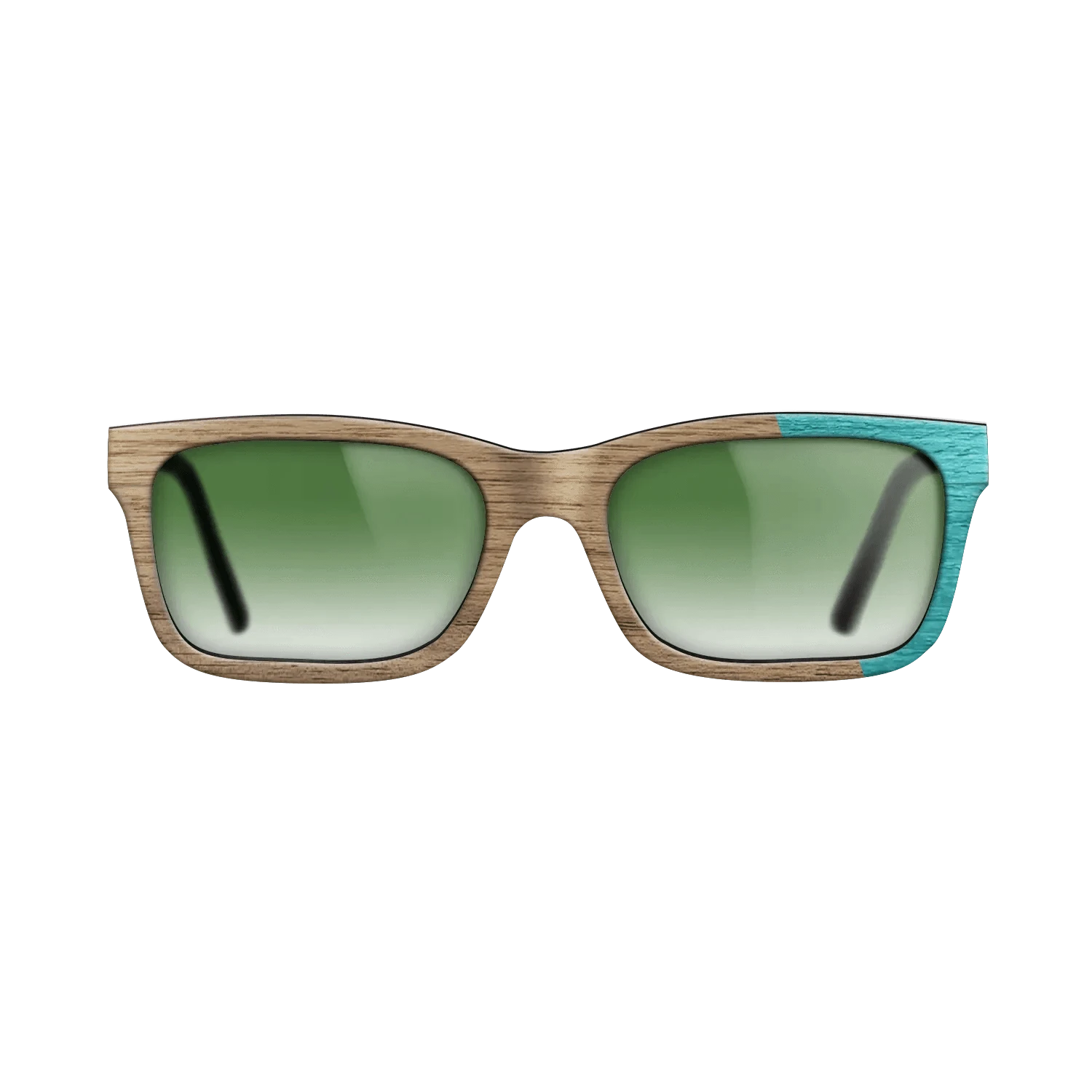 Walnut Turquoise Angle - The Sage - Rectangle - 2085  - Chroma - SIRIS wood optic