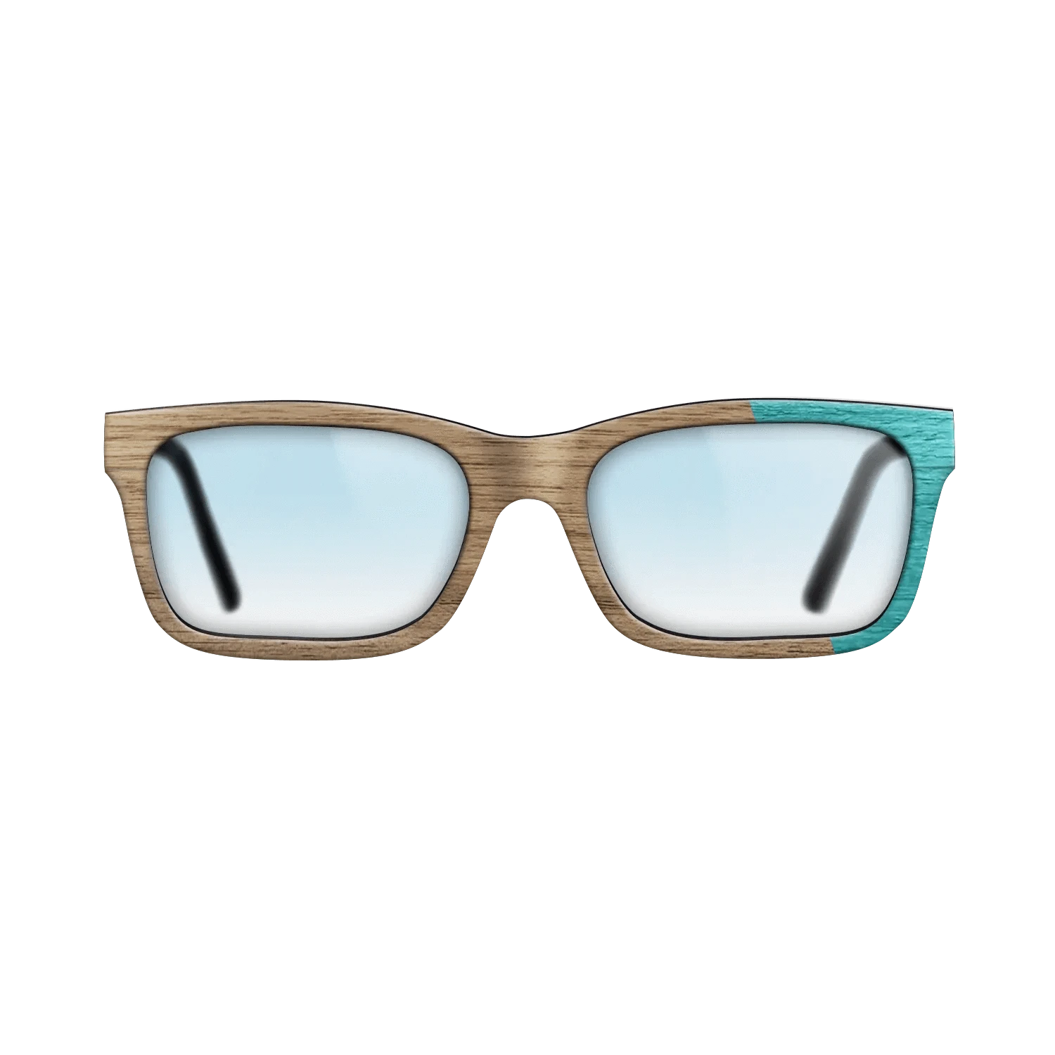 Walnut Turquoise Angle - The Sage - Rectangle - 2085  - Chroma - SIRIS wood optic