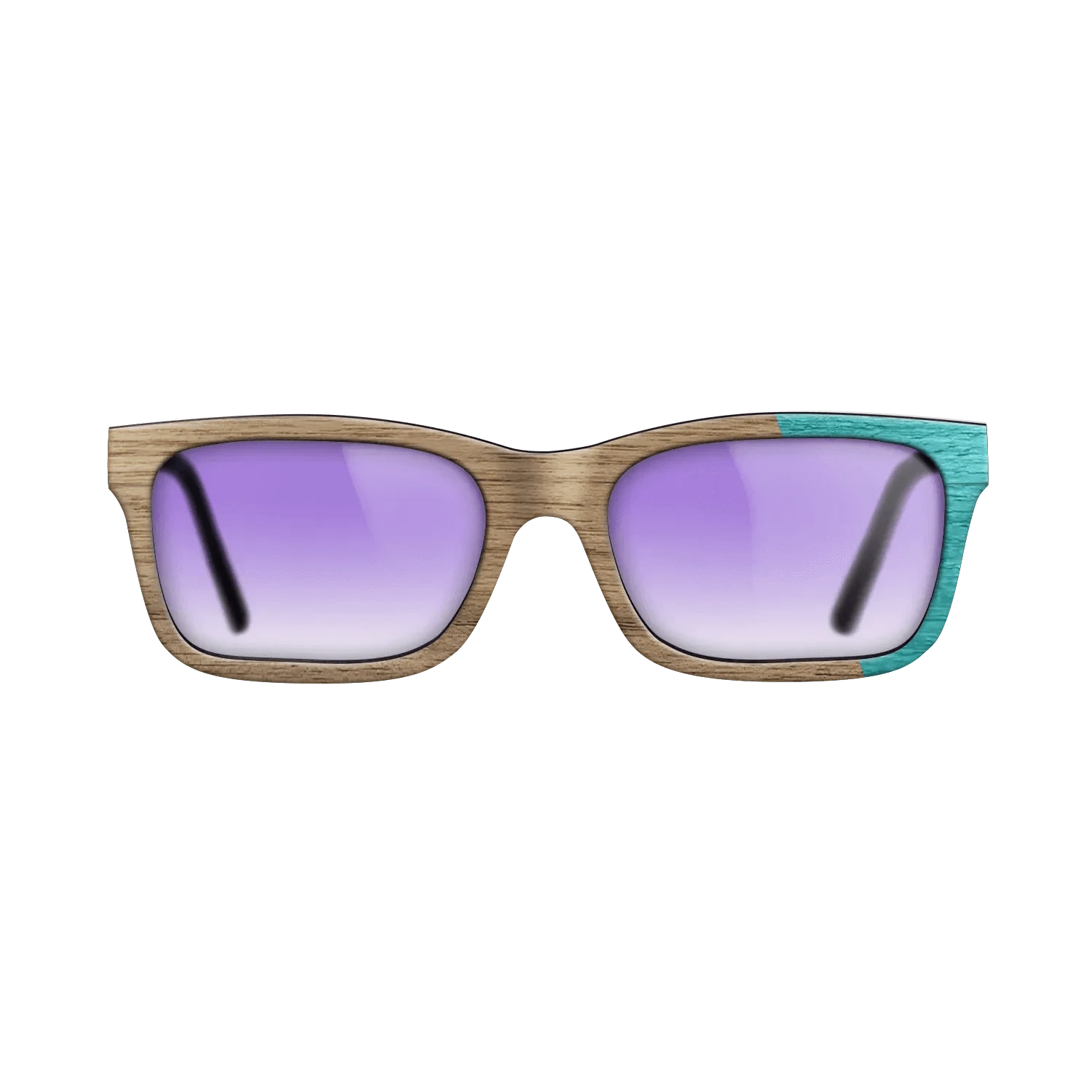 Walnut Turquoise Angle - The Sage - Rectangle - 2085  - Chroma - SIRIS wood optic