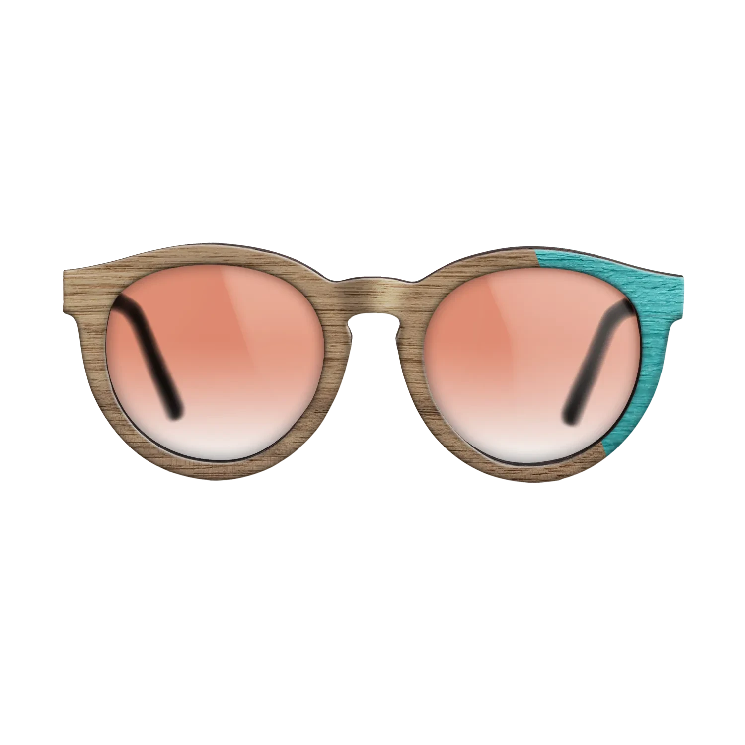 Walnut Turquoise Angle - The Rebel - Round - 2085  - Chroma - SIRIS wood optic