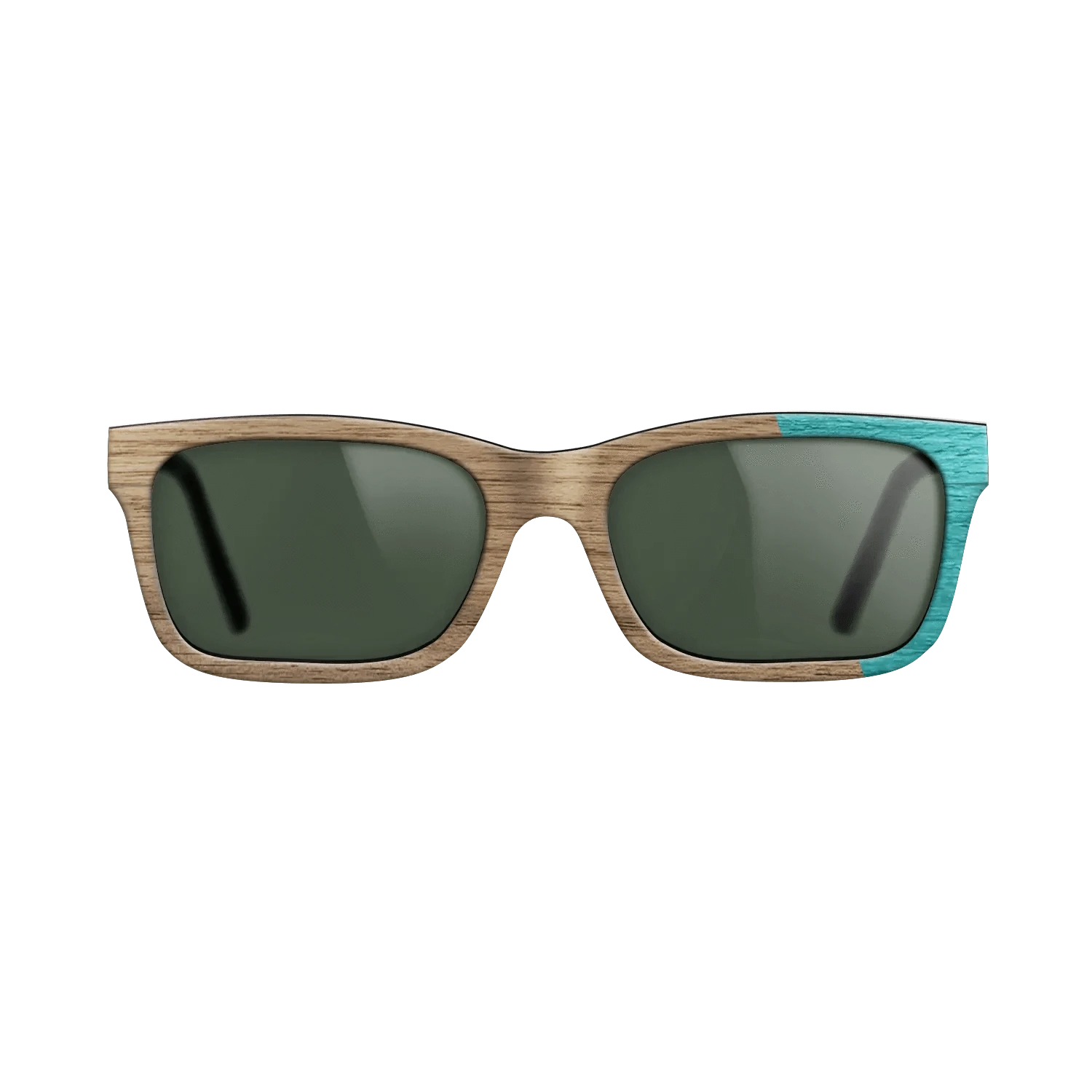 Walnut Turquoise Angle - The Sage - Rectangle - 2085  - Chroma - SIRIS wood optic