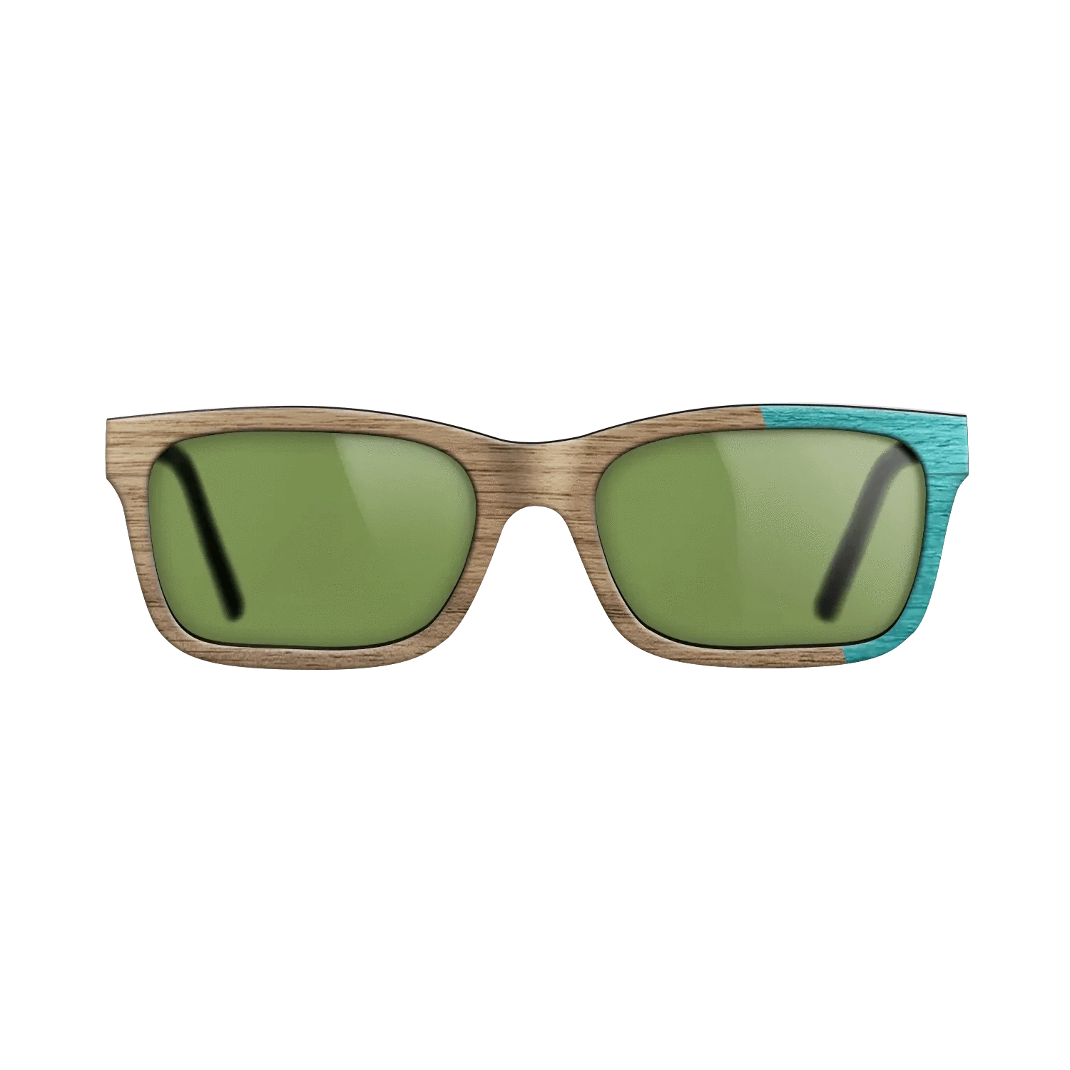 Walnut Turquoise Angle - The Sage - Rectangle - 2085  - Chroma - SIRIS wood optic