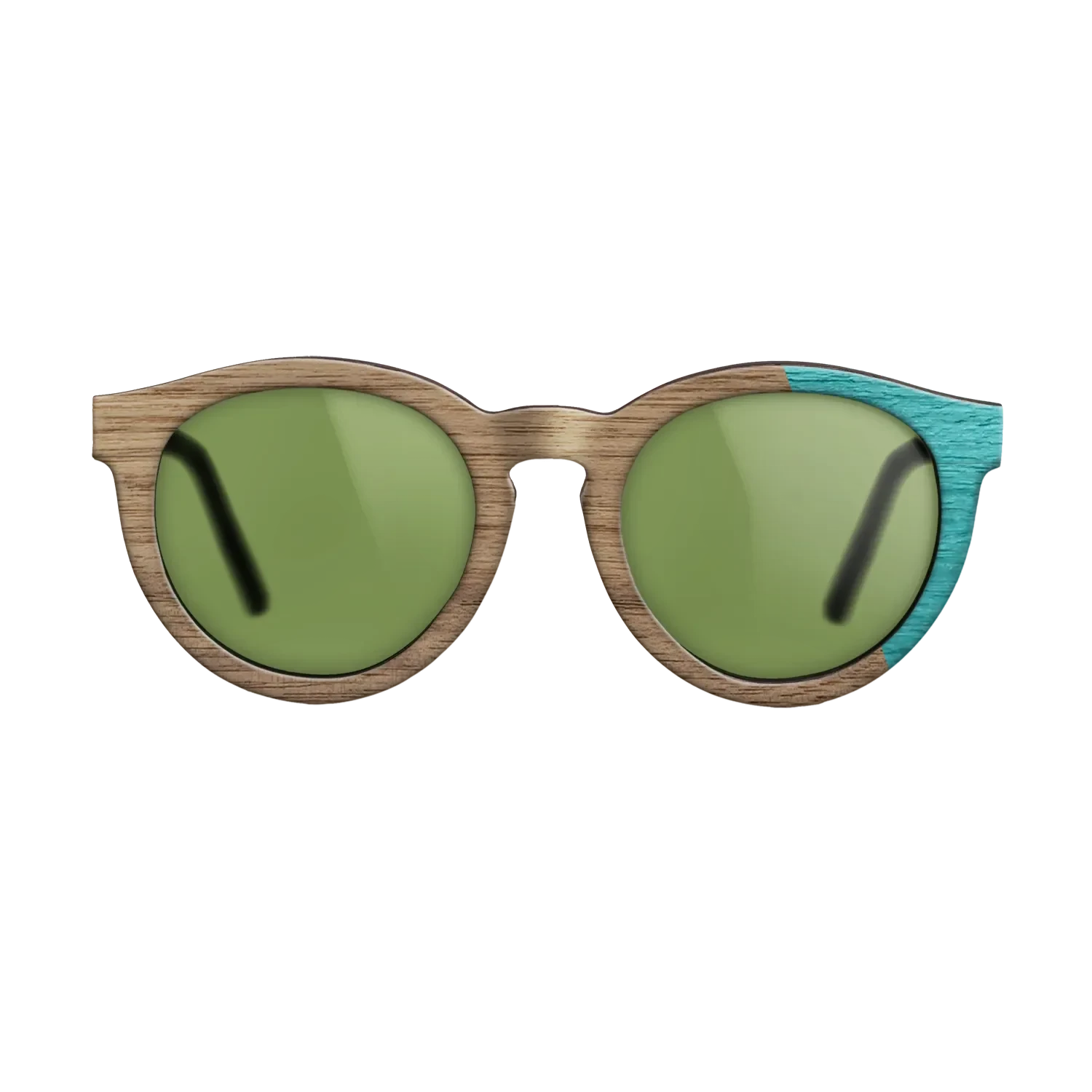 Walnut Turquoise Angle - The Rebel - Round - 2085  - Chroma - SIRIS wood optic