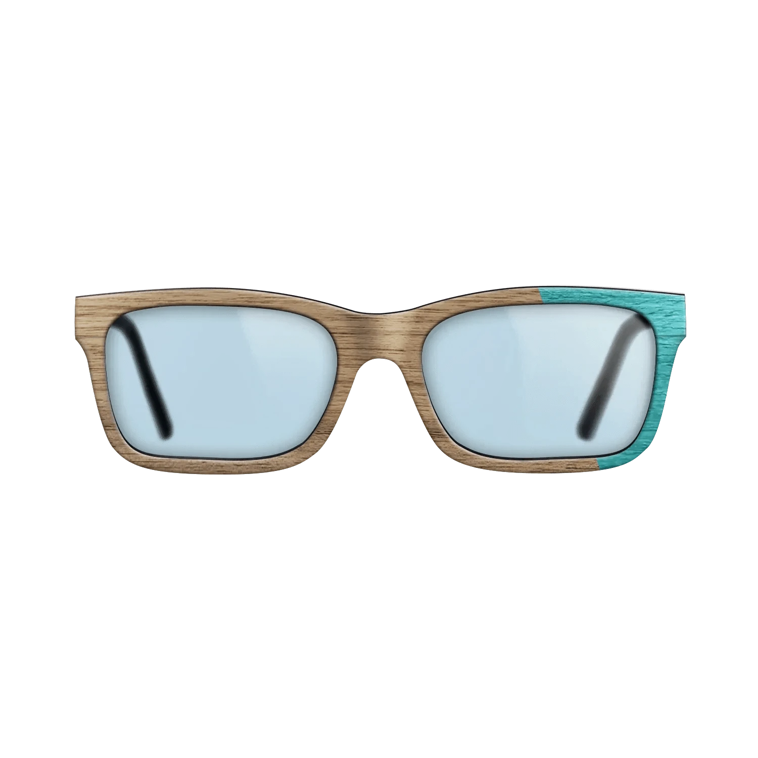 Walnut Turquoise Angle - The Sage - Rectangle - 2085  - Chroma - SIRIS wood optic